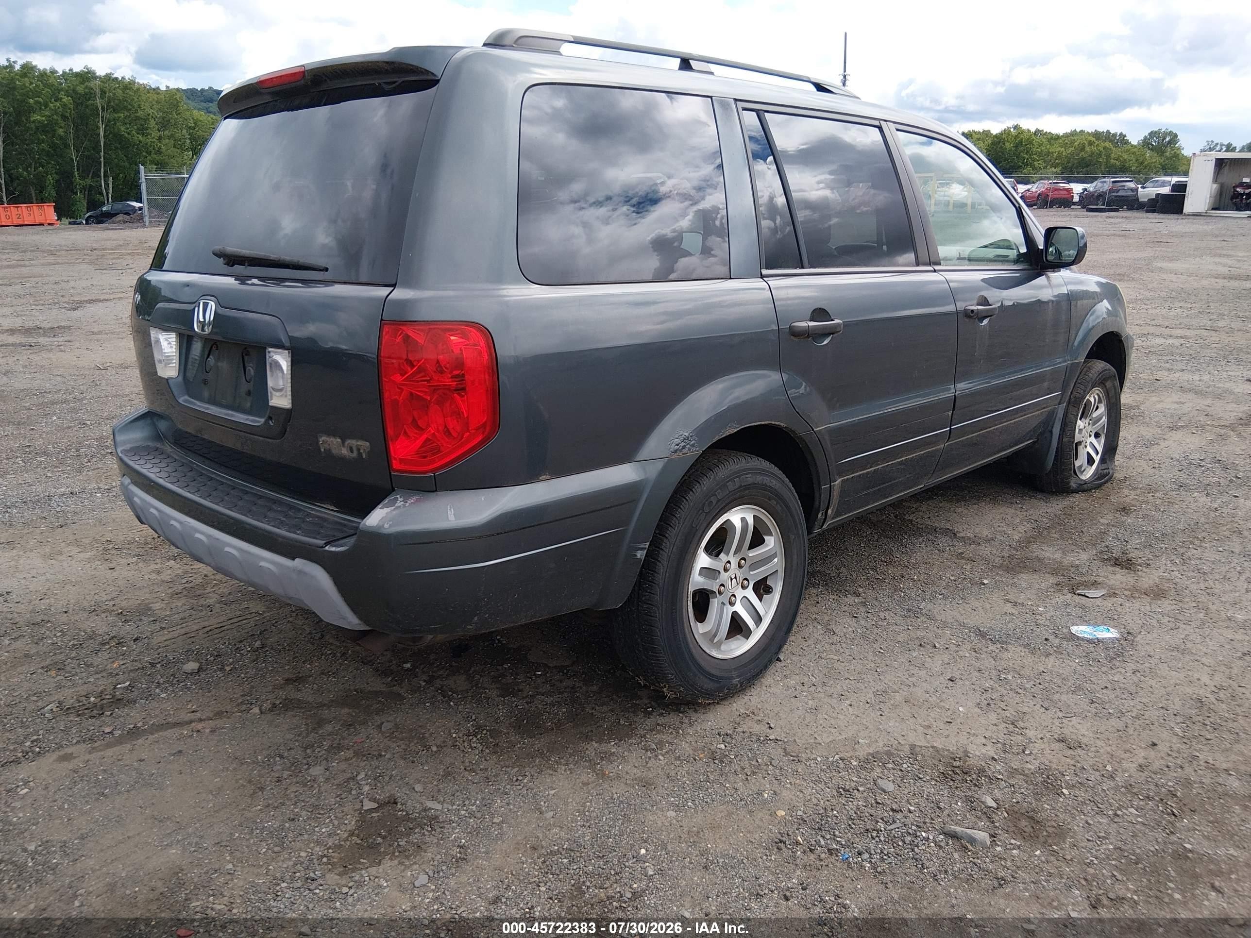 2004 Honda Pilot Ex-l Gray vin: 2HKYF18554H504902