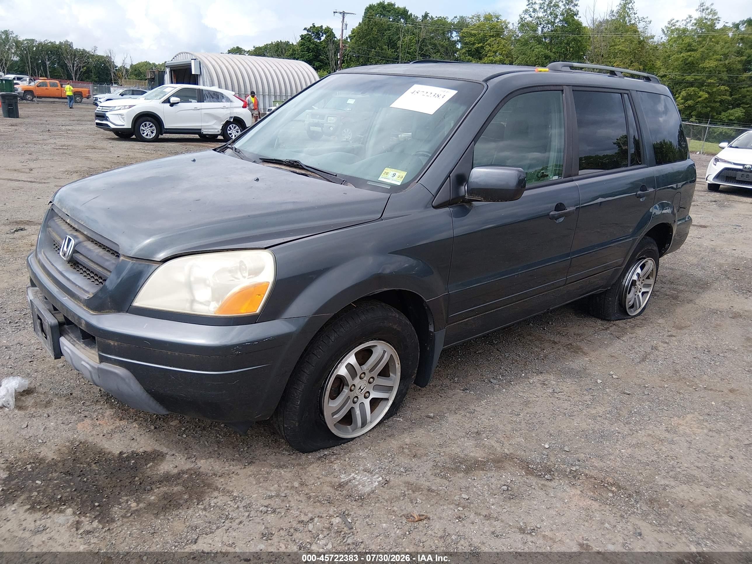 2004 Honda Pilot Ex-l Gray vin: 2HKYF18554H504902