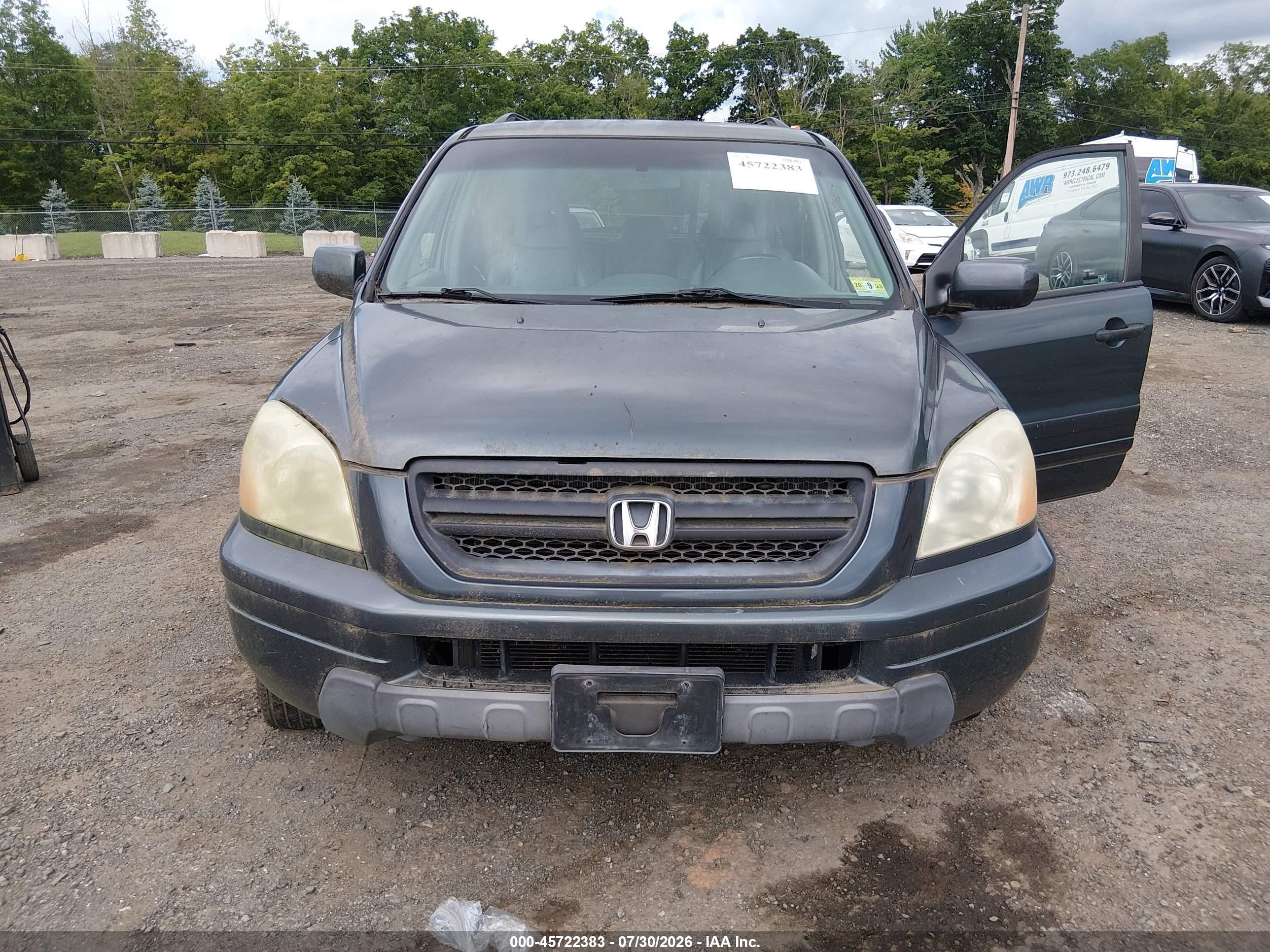 2004 Honda Pilot Ex-l Gray vin: 2HKYF18554H504902