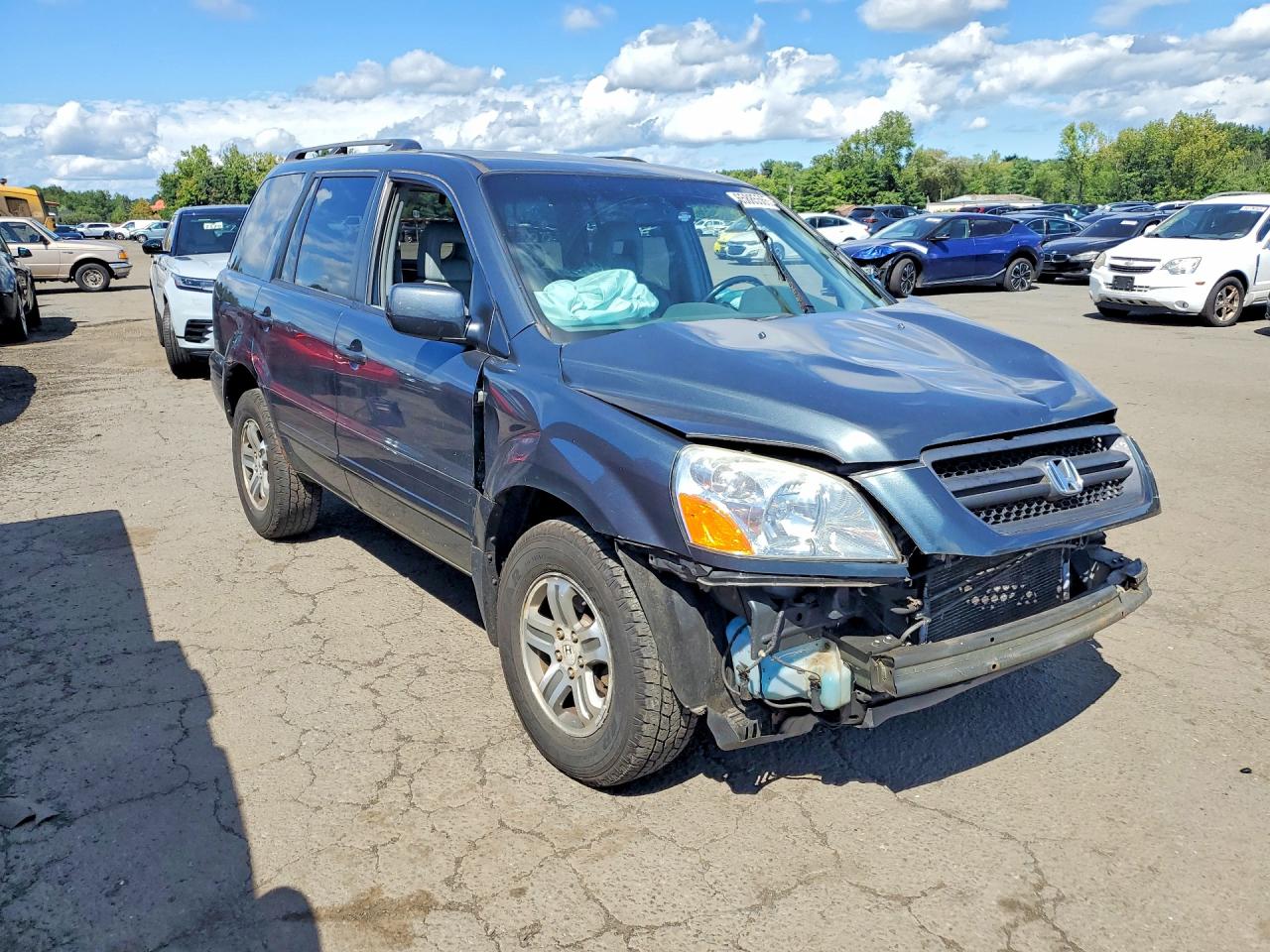 2004 Honda Pilot Exl Green vin: 2HKYF18554H510814