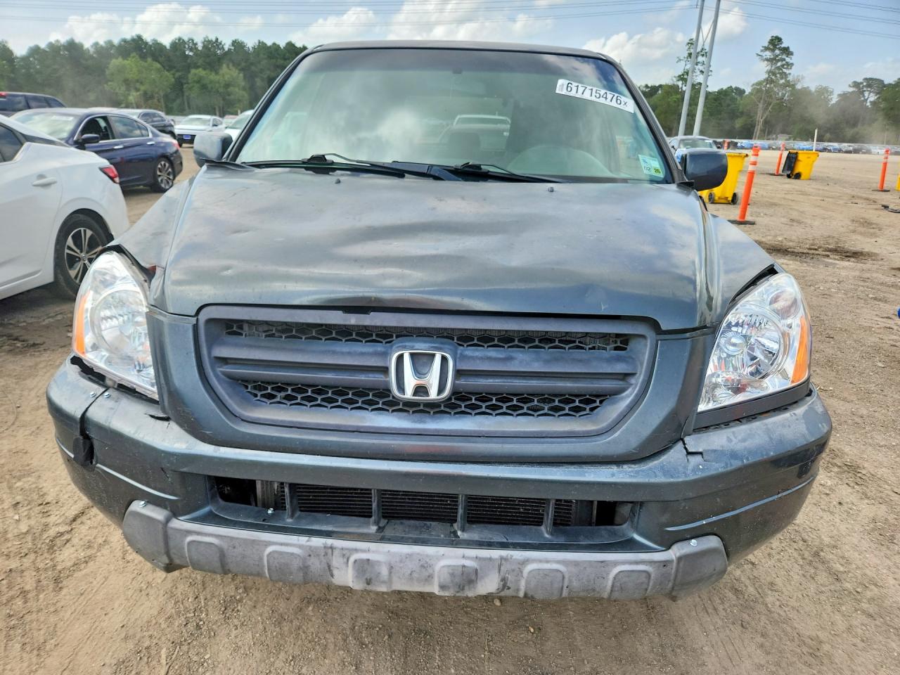 2004 Honda Pilot Exl Gray vin: 2HKYF18554H523448