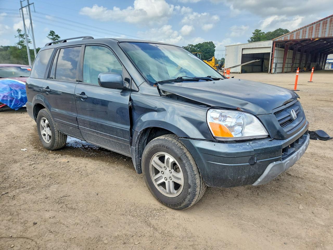 2004 Honda Pilot Exl Gray vin: 2HKYF18554H523448