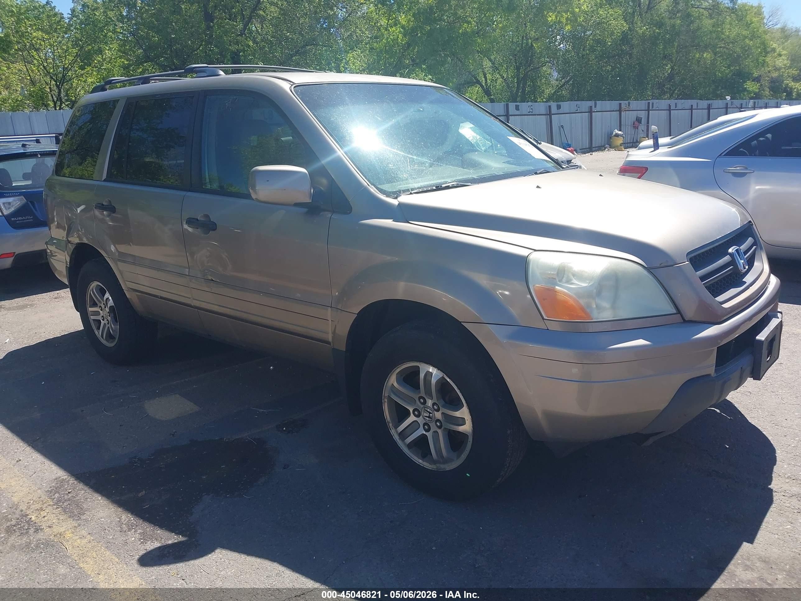2004 Honda Pilot Ex-l Золотой vin: 2HKYF18554H540072