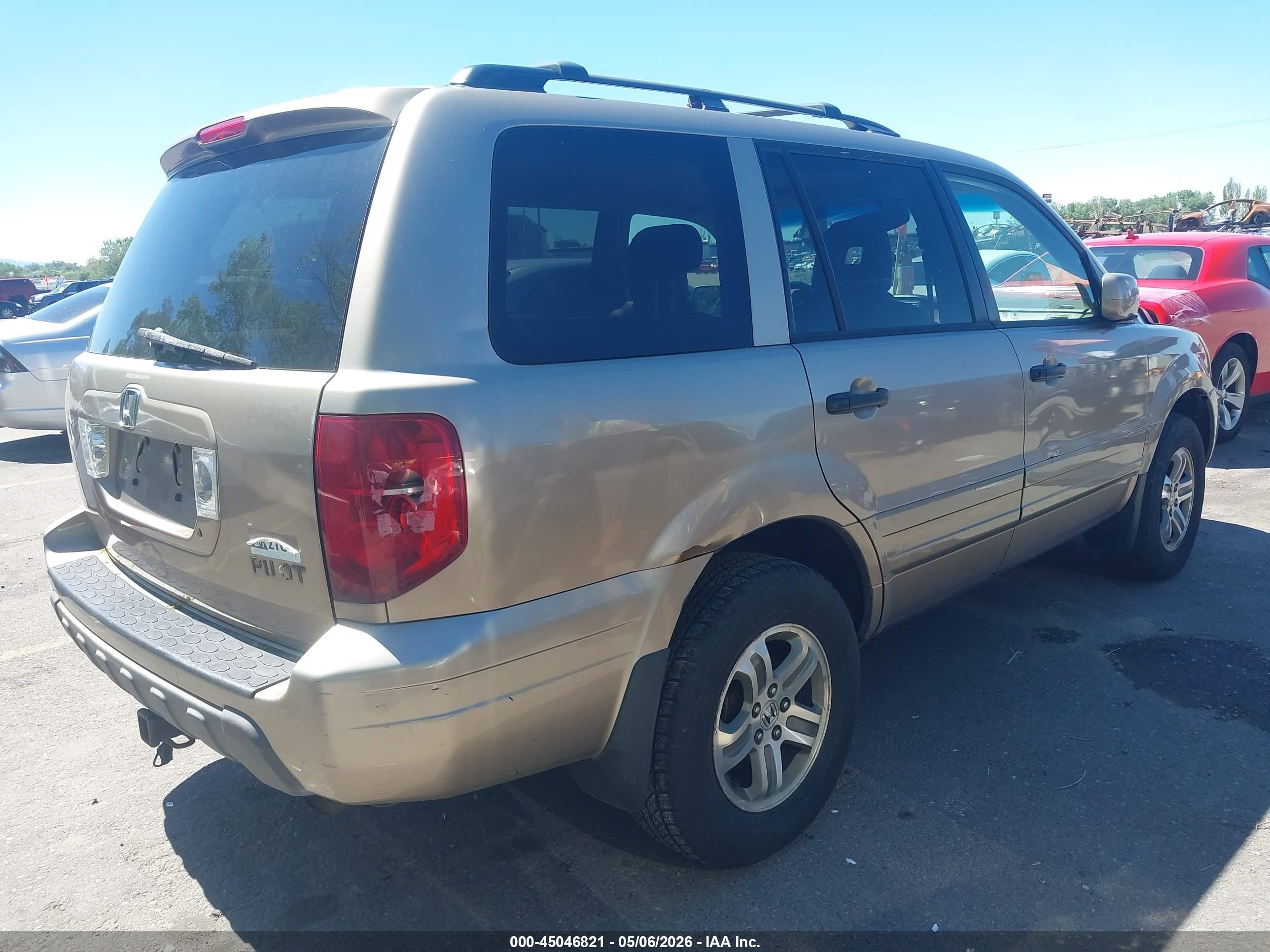 2004 Honda Pilot Ex-l Gold vin: 2HKYF18554H540072