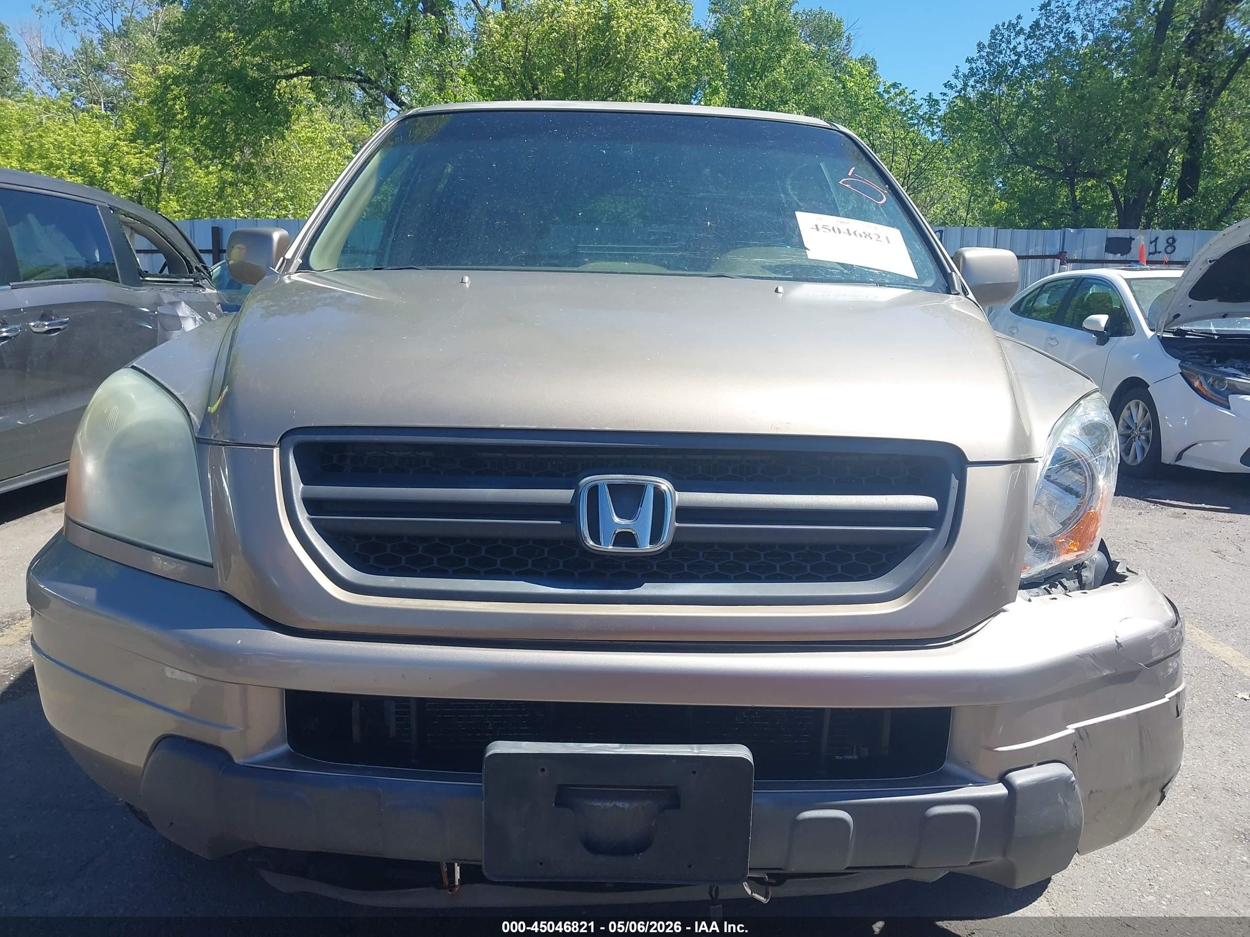 2004 Honda Pilot Ex-l Gold vin: 2HKYF18554H540072