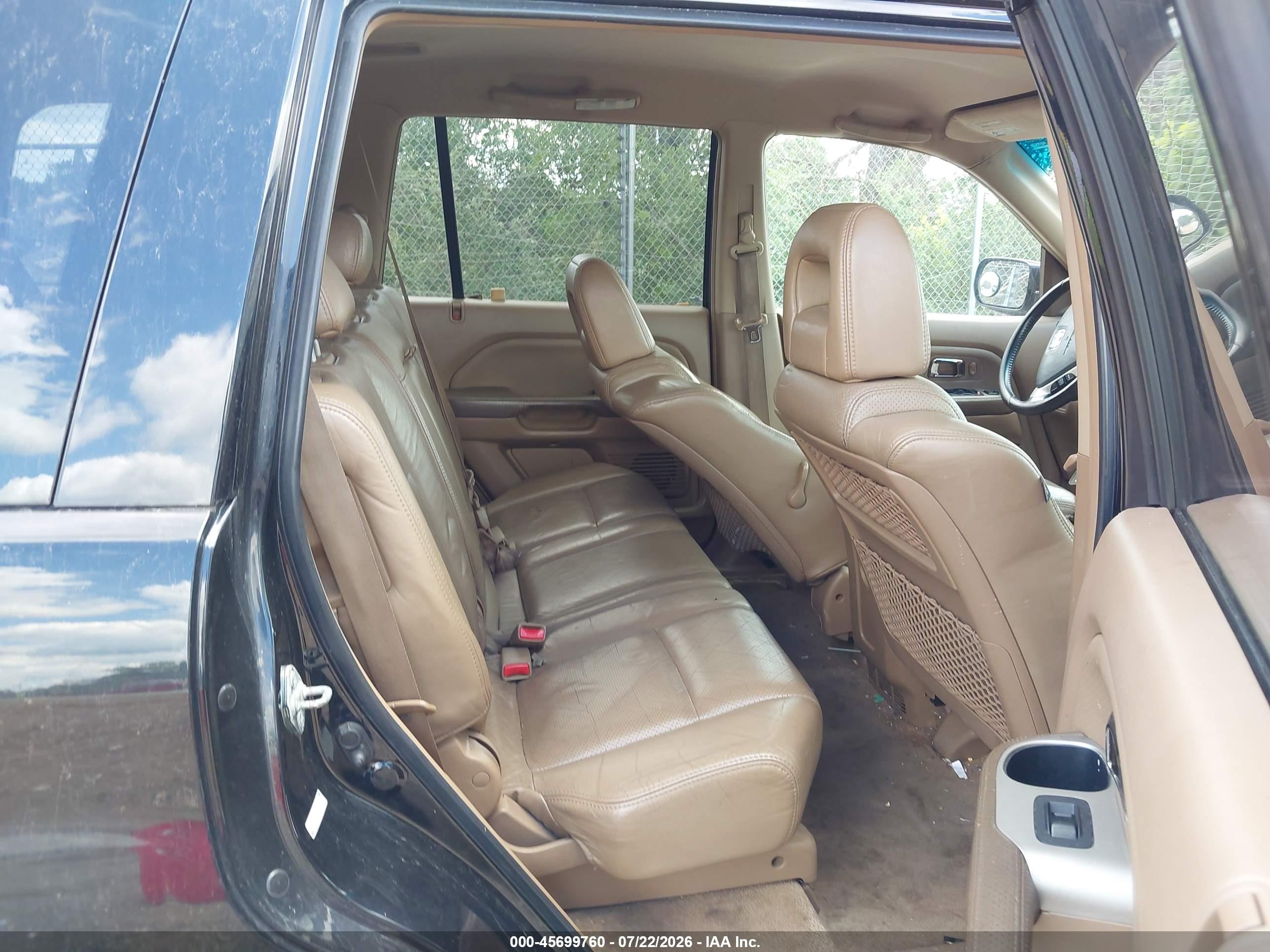 2004 Honda Pilot Ex-l Black vin: 2HKYF18554H547510