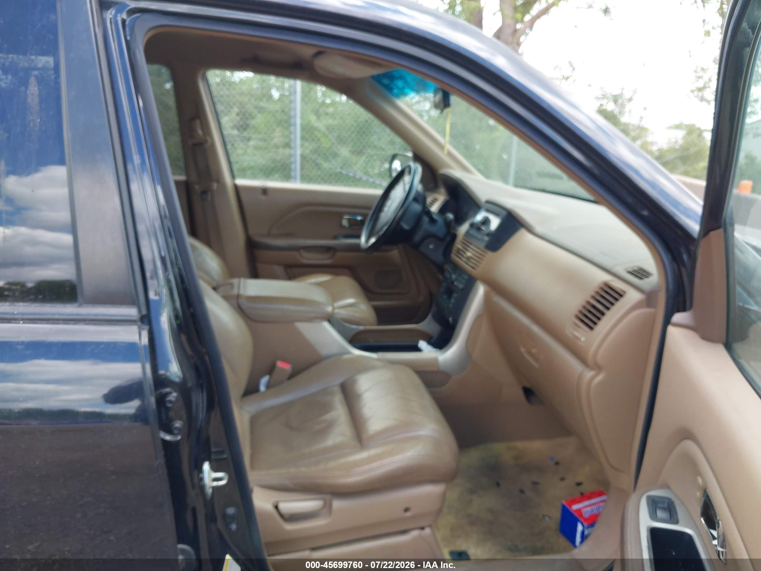2004 Honda Pilot Ex-l Black vin: 2HKYF18554H547510