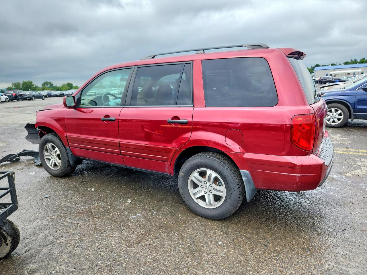 2004 Honda Pilot Exl Red vin: 2HKYF18554H549631