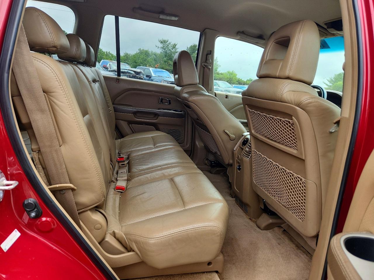 2004 Honda Pilot Exl Red vin: 2HKYF18554H549631