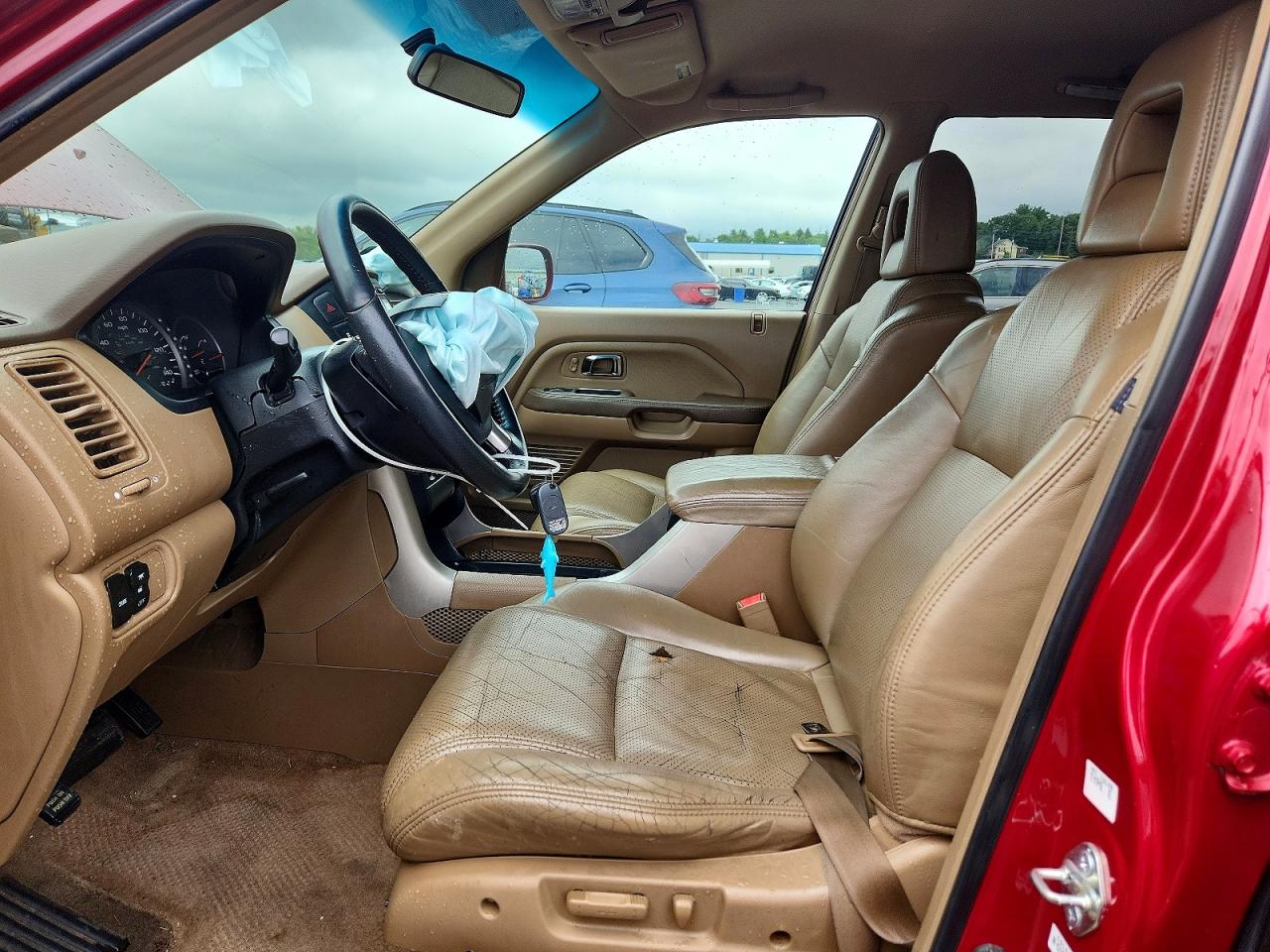 2004 Honda Pilot Exl Red vin: 2HKYF18554H549631