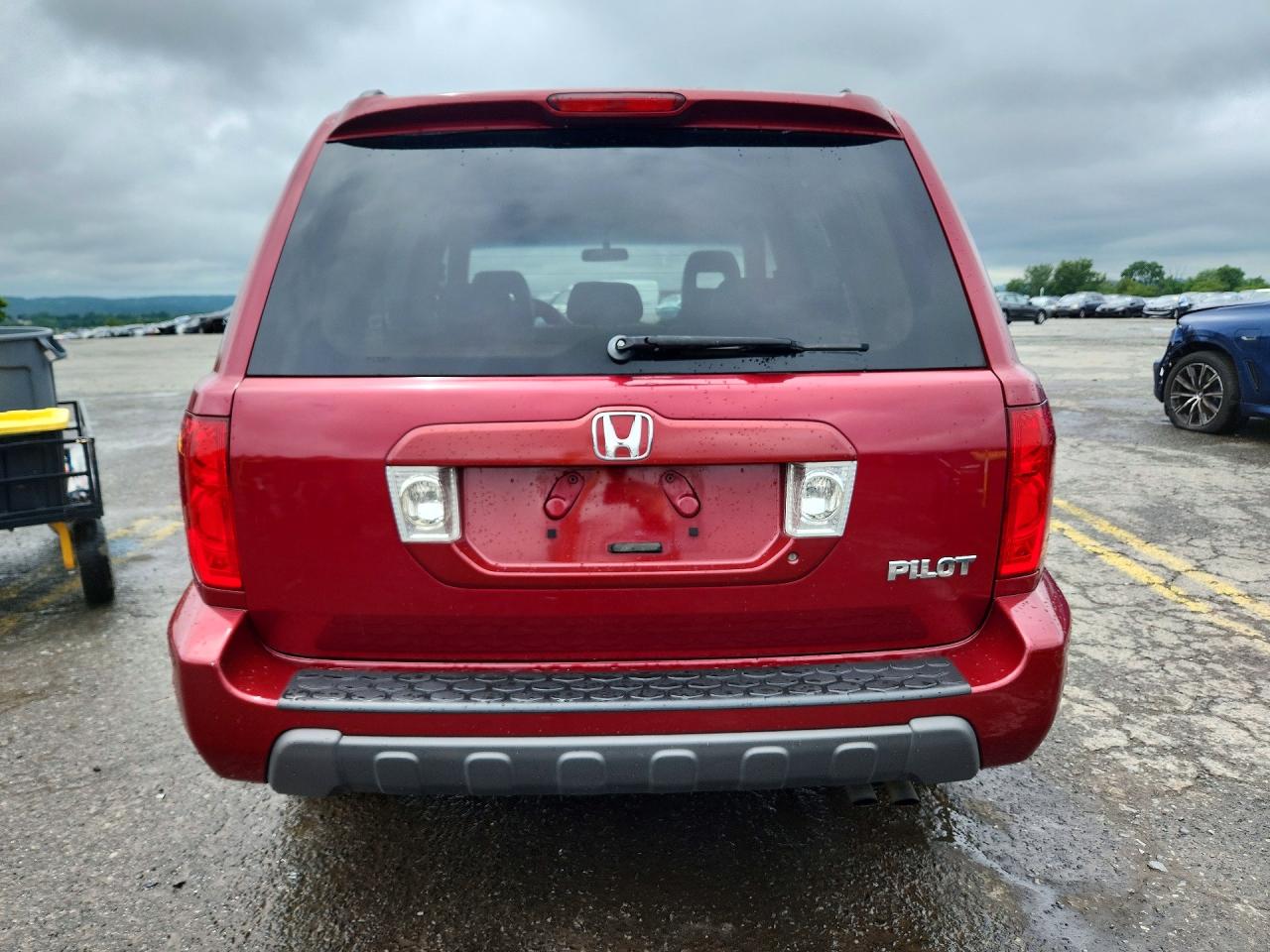2004 Honda Pilot Exl Red vin: 2HKYF18554H549631
