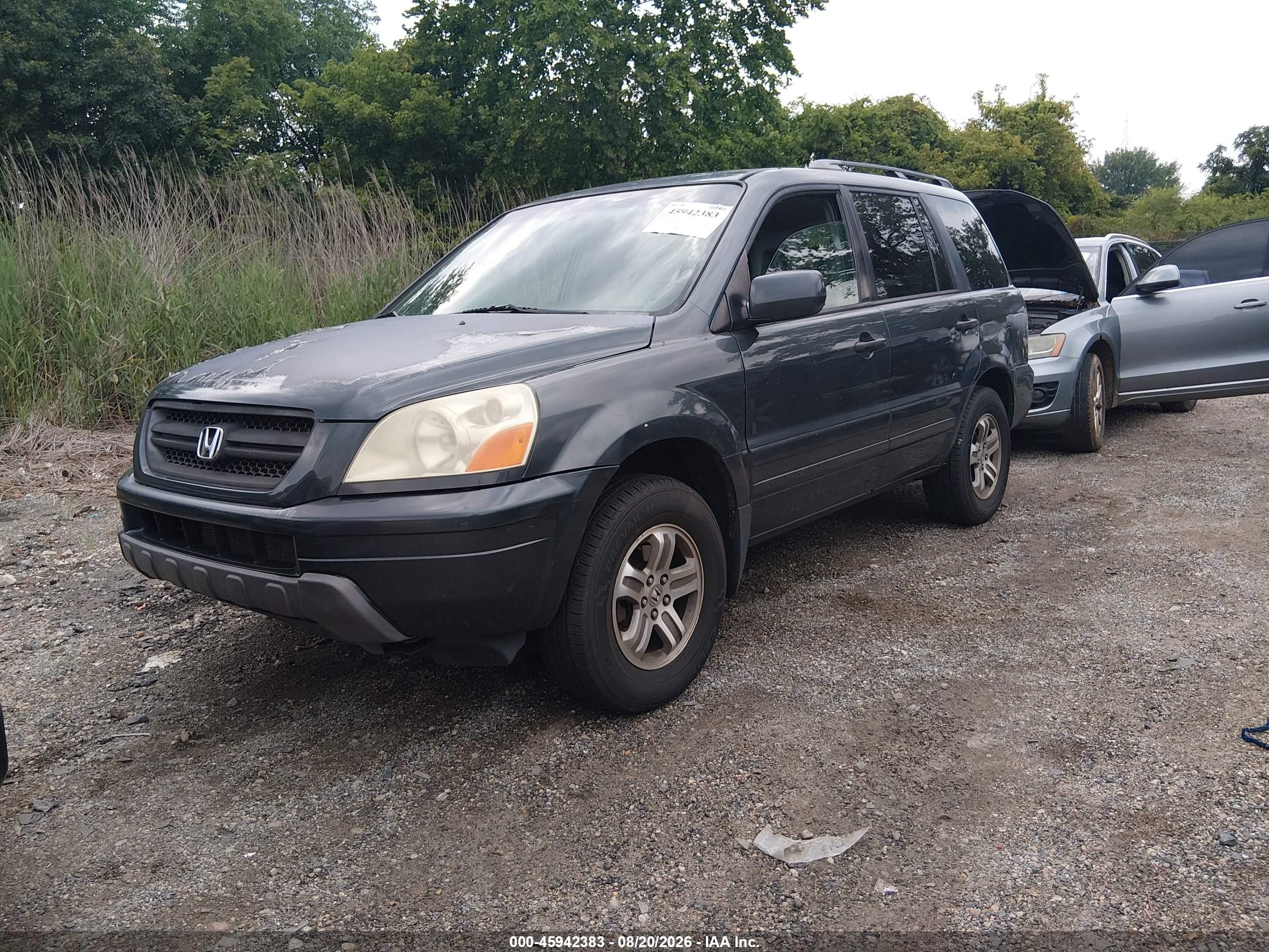 2004 Honda Pilot Ex-l Gray vin: 2HKYF18554H584895