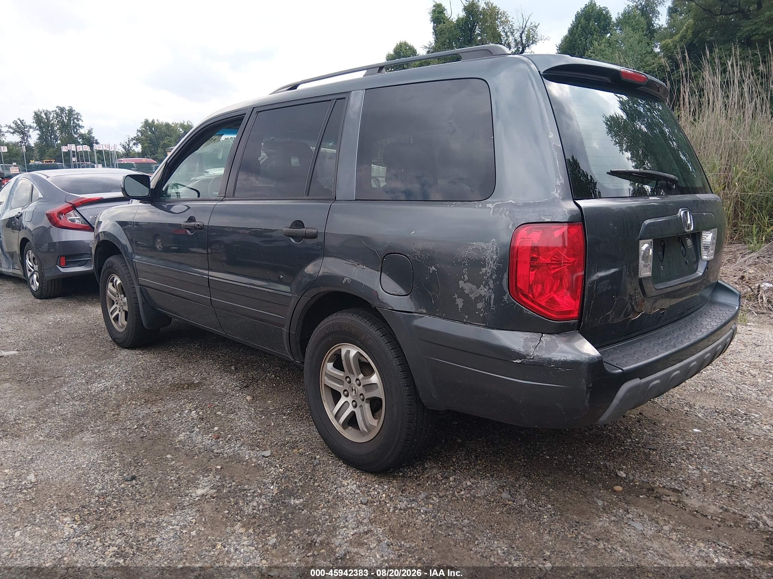 2004 Honda Pilot Ex-l Gray vin: 2HKYF18554H584895