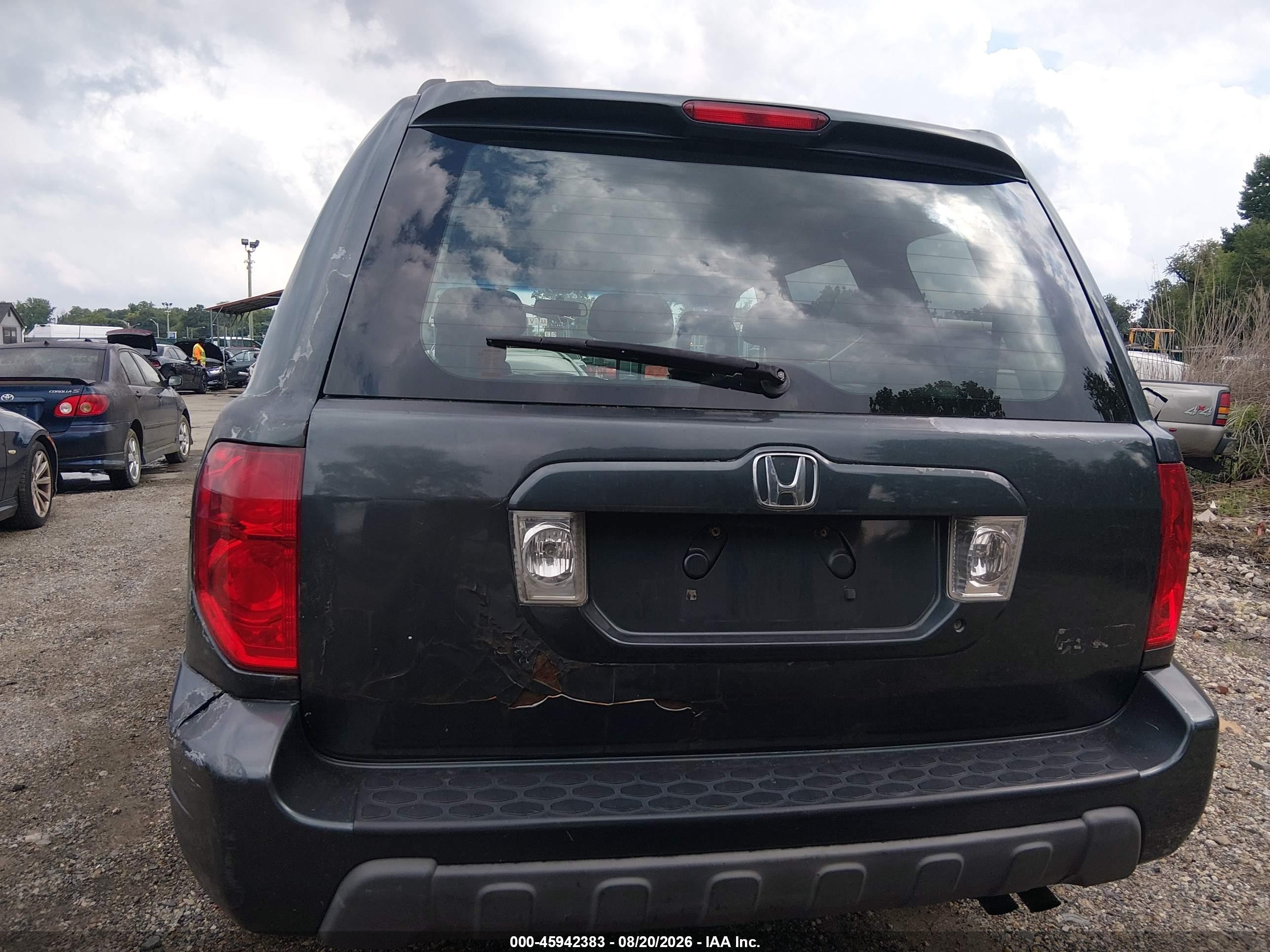 2004 Honda Pilot Ex-l Gray vin: 2HKYF18554H584895