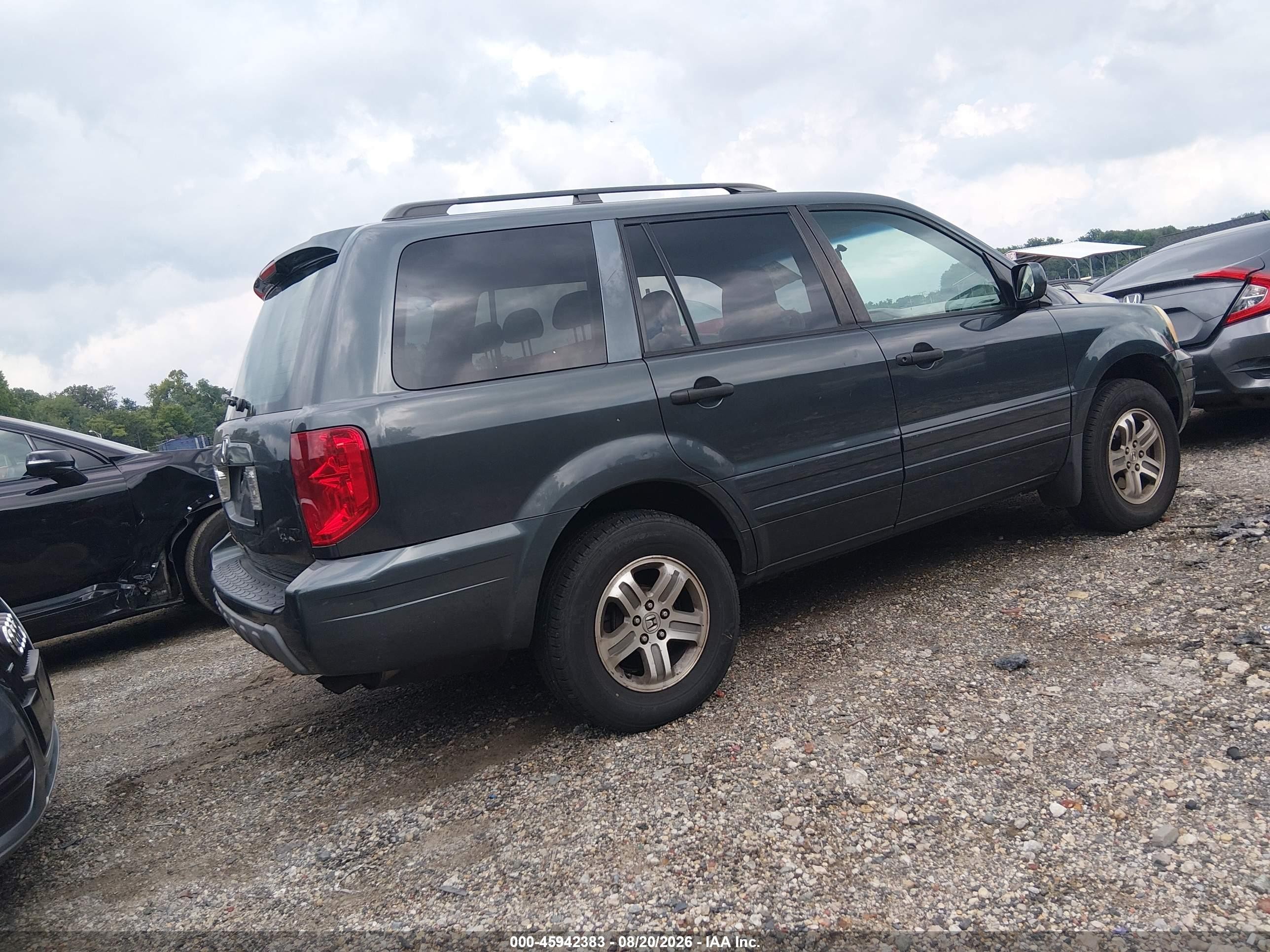 2004 Honda Pilot Ex-l Gray vin: 2HKYF18554H584895