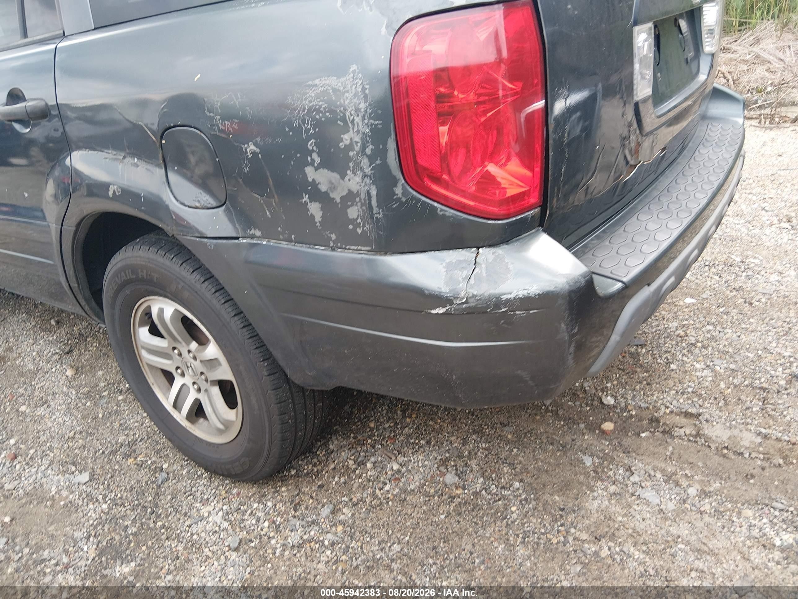 2004 Honda Pilot Ex-l Gray vin: 2HKYF18554H584895