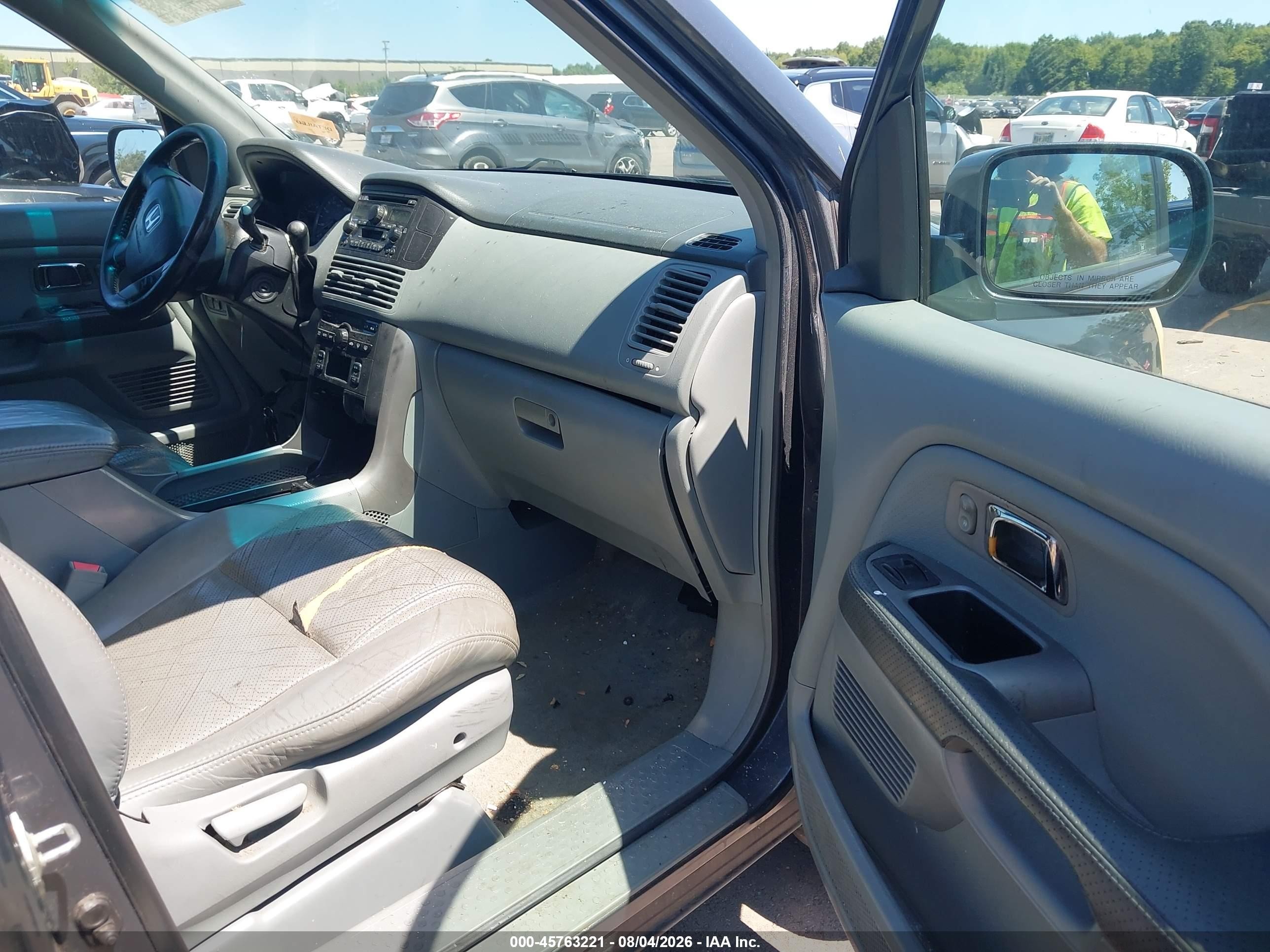 2004 Honda Pilot Ex-l Gray vin: 2HKYF18554H597825