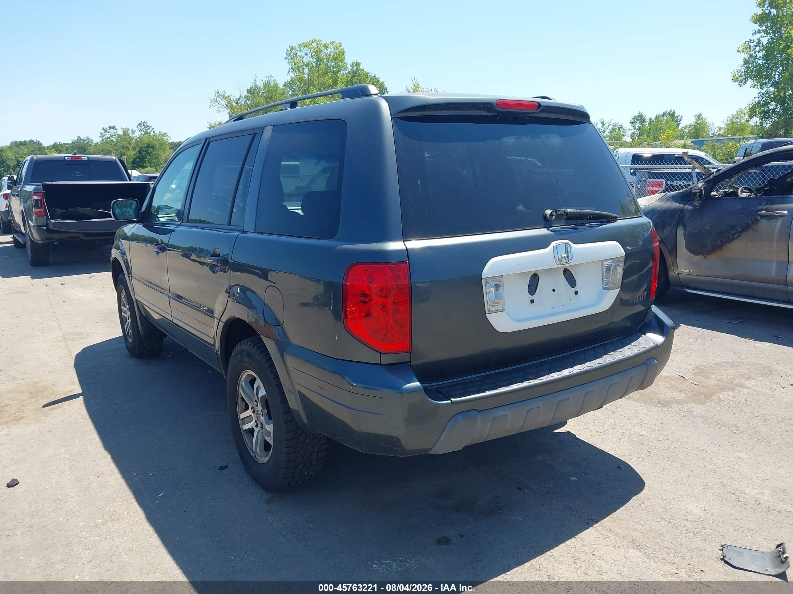2004 Honda Pilot Ex-l Gray vin: 2HKYF18554H597825