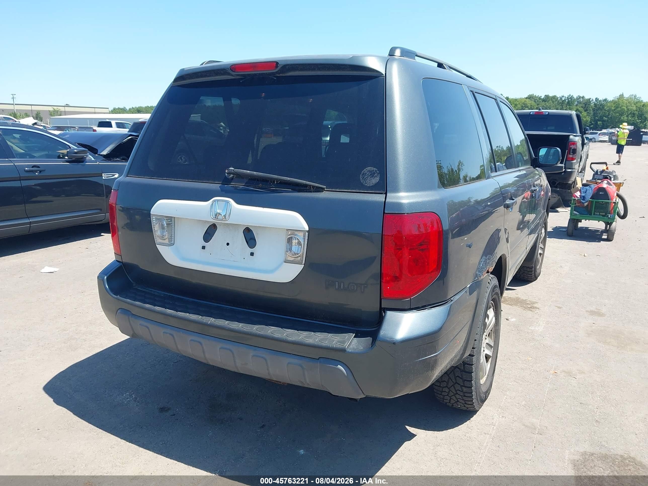2004 Honda Pilot Ex-l Gray vin: 2HKYF18554H597825
