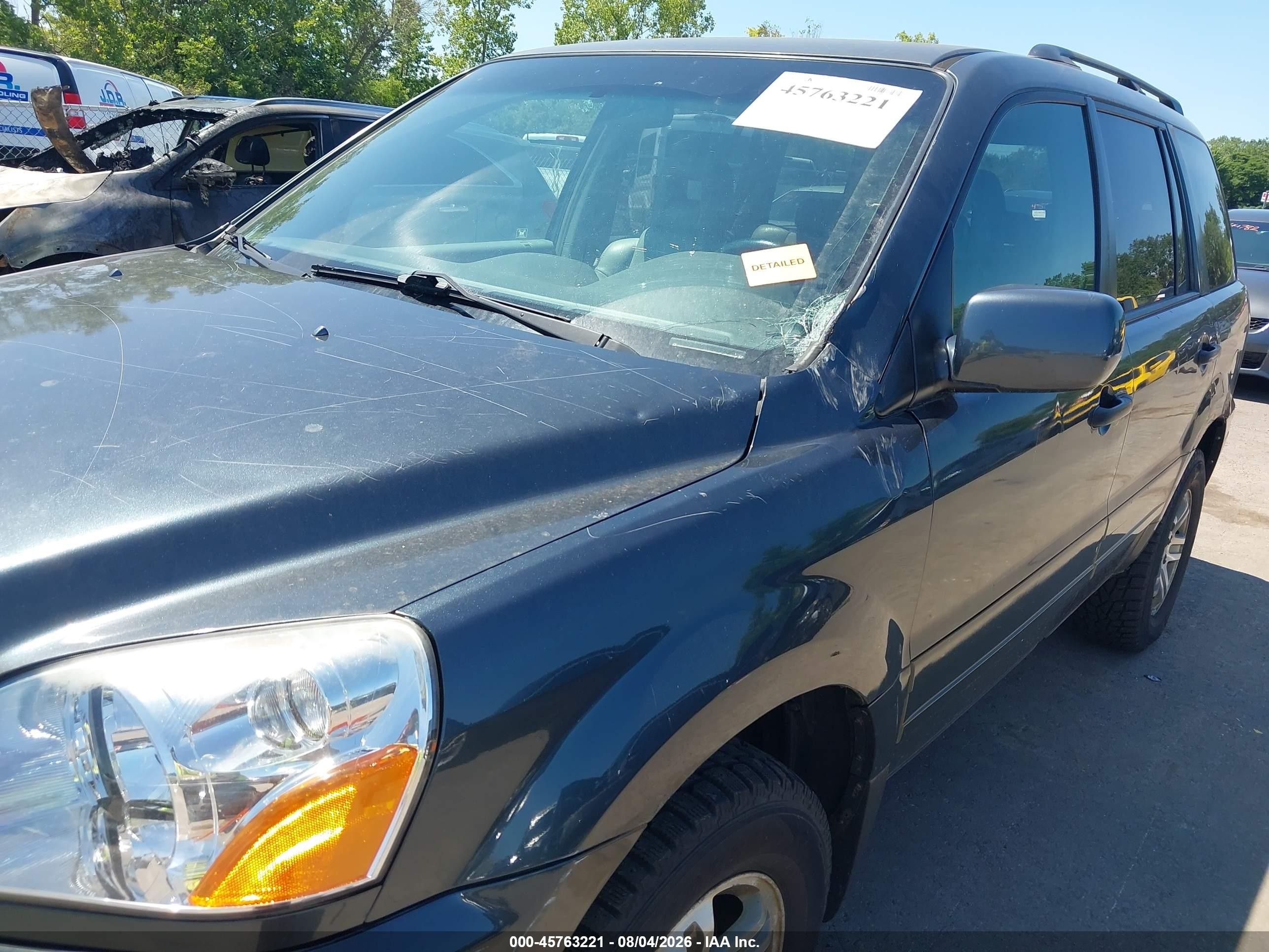 2004 Honda Pilot Ex-l Gray vin: 2HKYF18554H597825