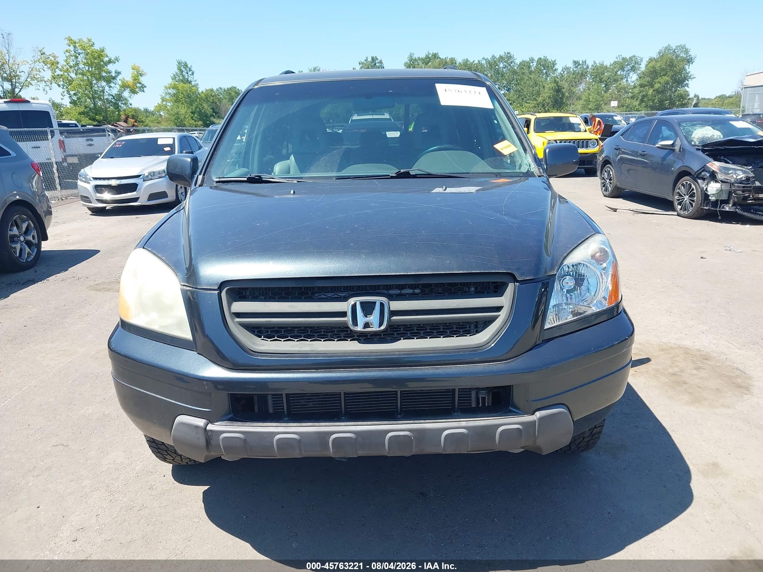 2004 Honda Pilot Ex-l Gray vin: 2HKYF18554H597825