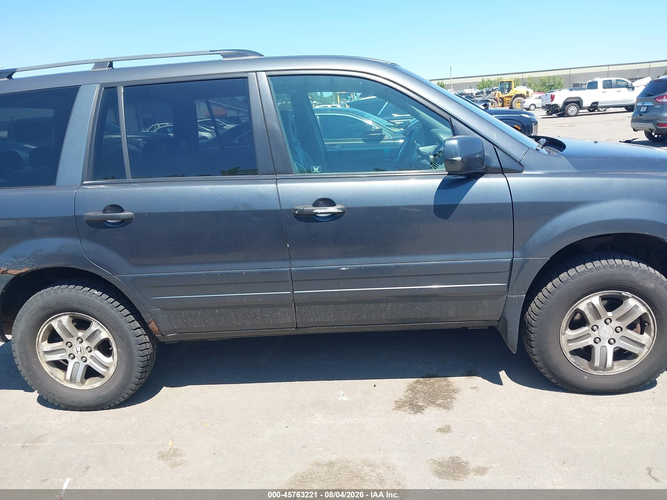 2004 Honda Pilot Ex-l Gray vin: 2HKYF18554H597825
