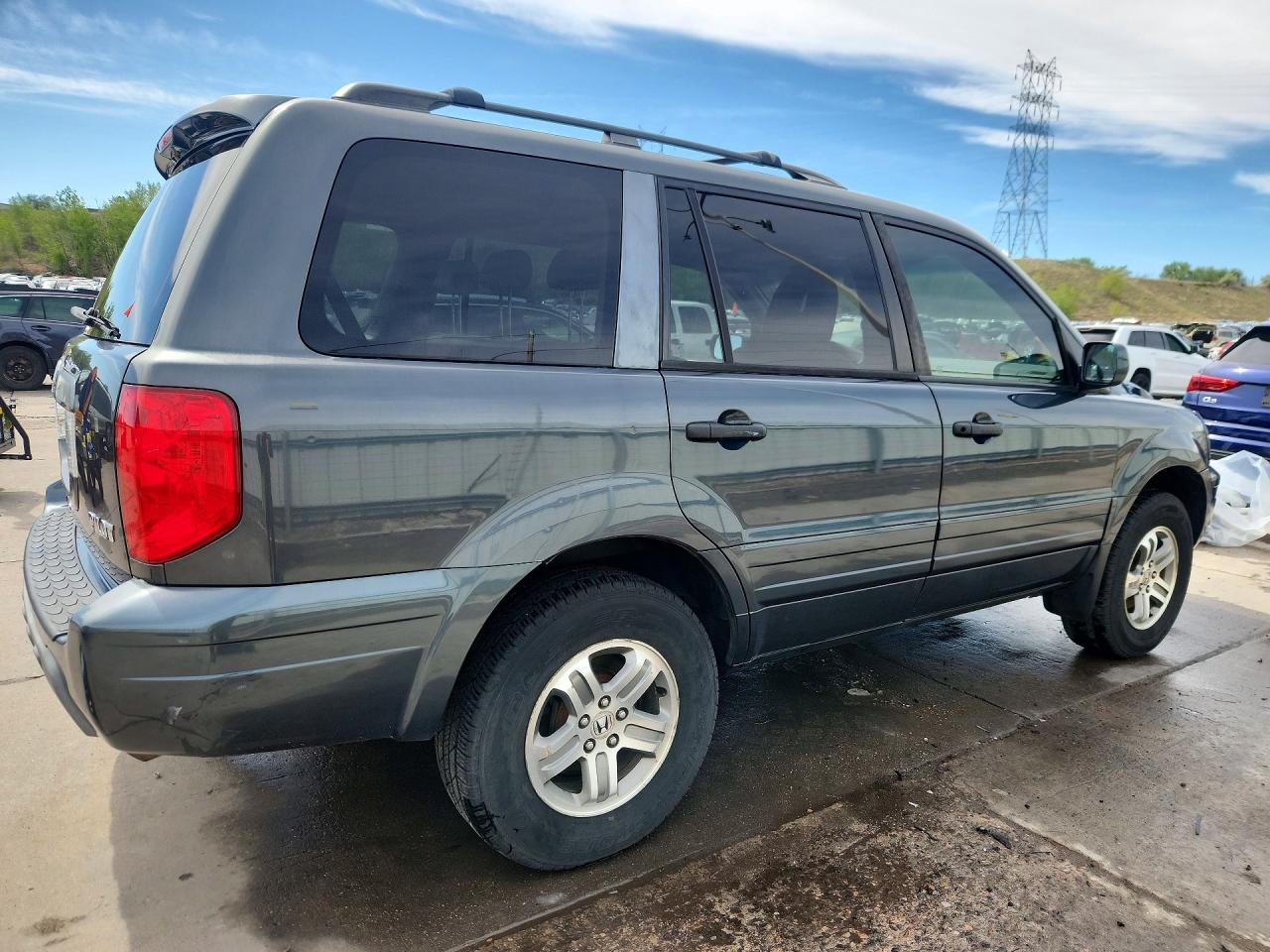2004 Honda Pilot Exl Gray vin: 2HKYF18554H601839