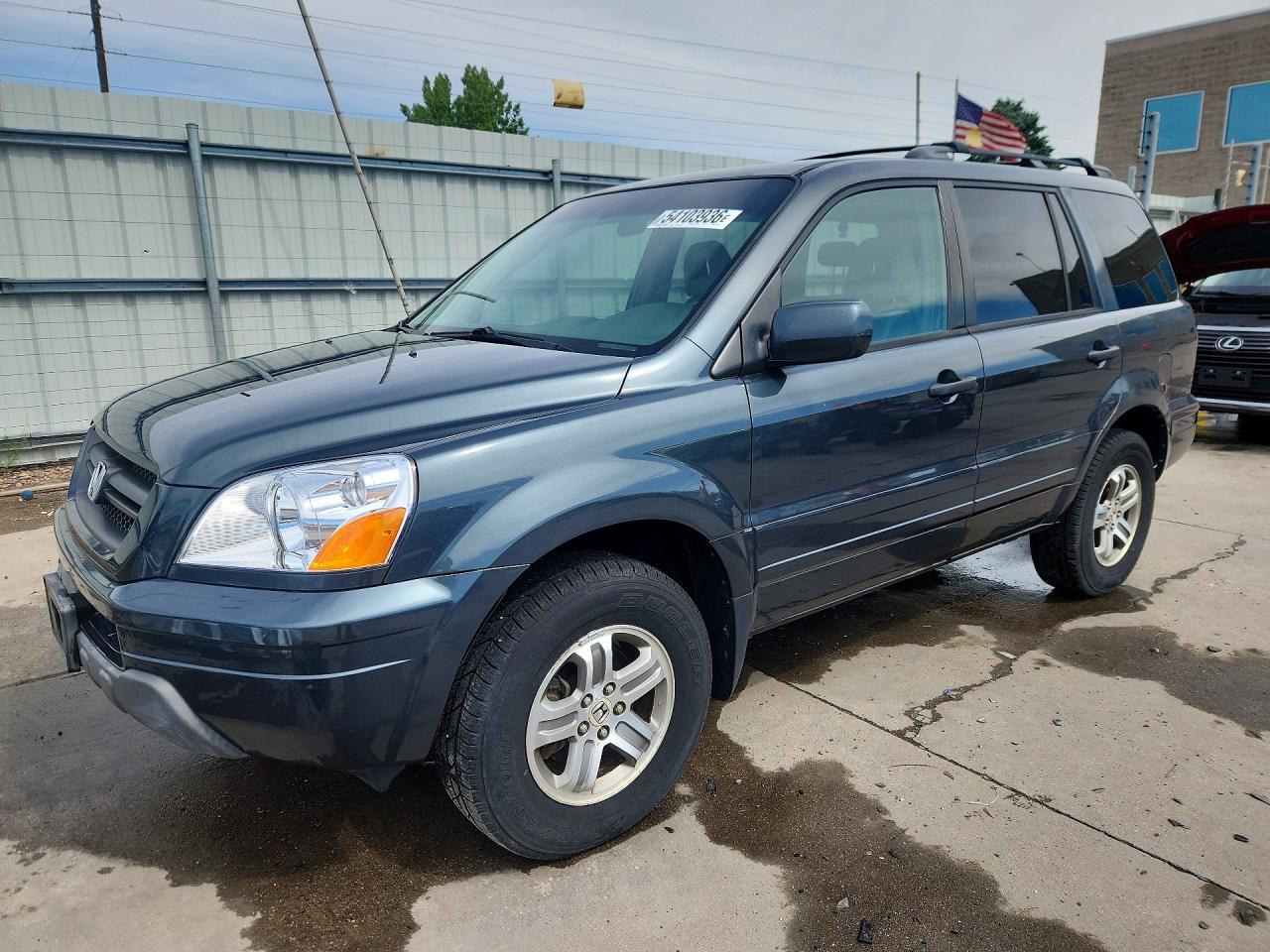 2004 Honda Pilot Exl Gray vin: 2HKYF18554H601839