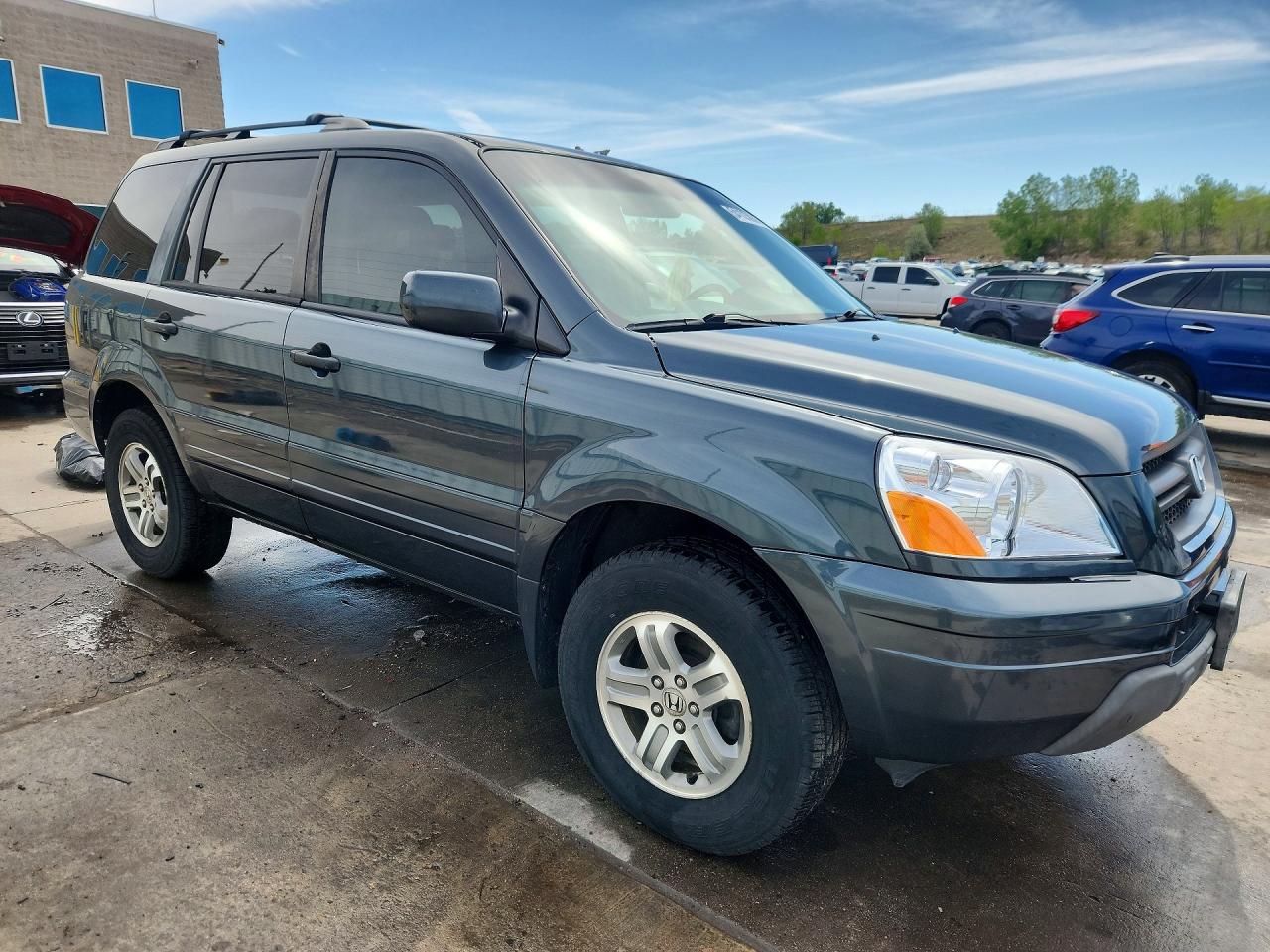 2004 Honda Pilot Exl Gray vin: 2HKYF18554H601839