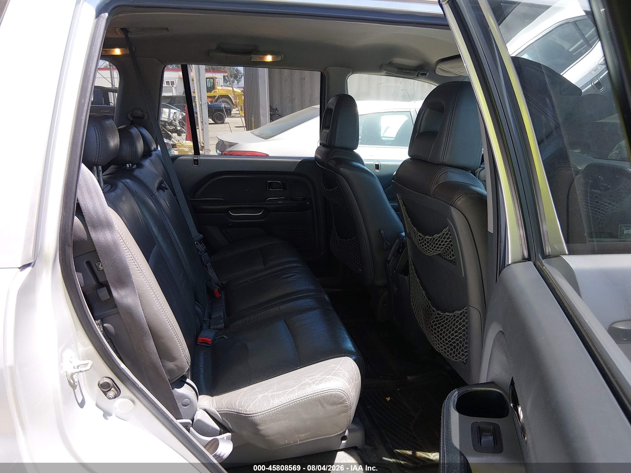 2004 Honda Pilot Ex-l Silver vin: 2HKYF18554H605356