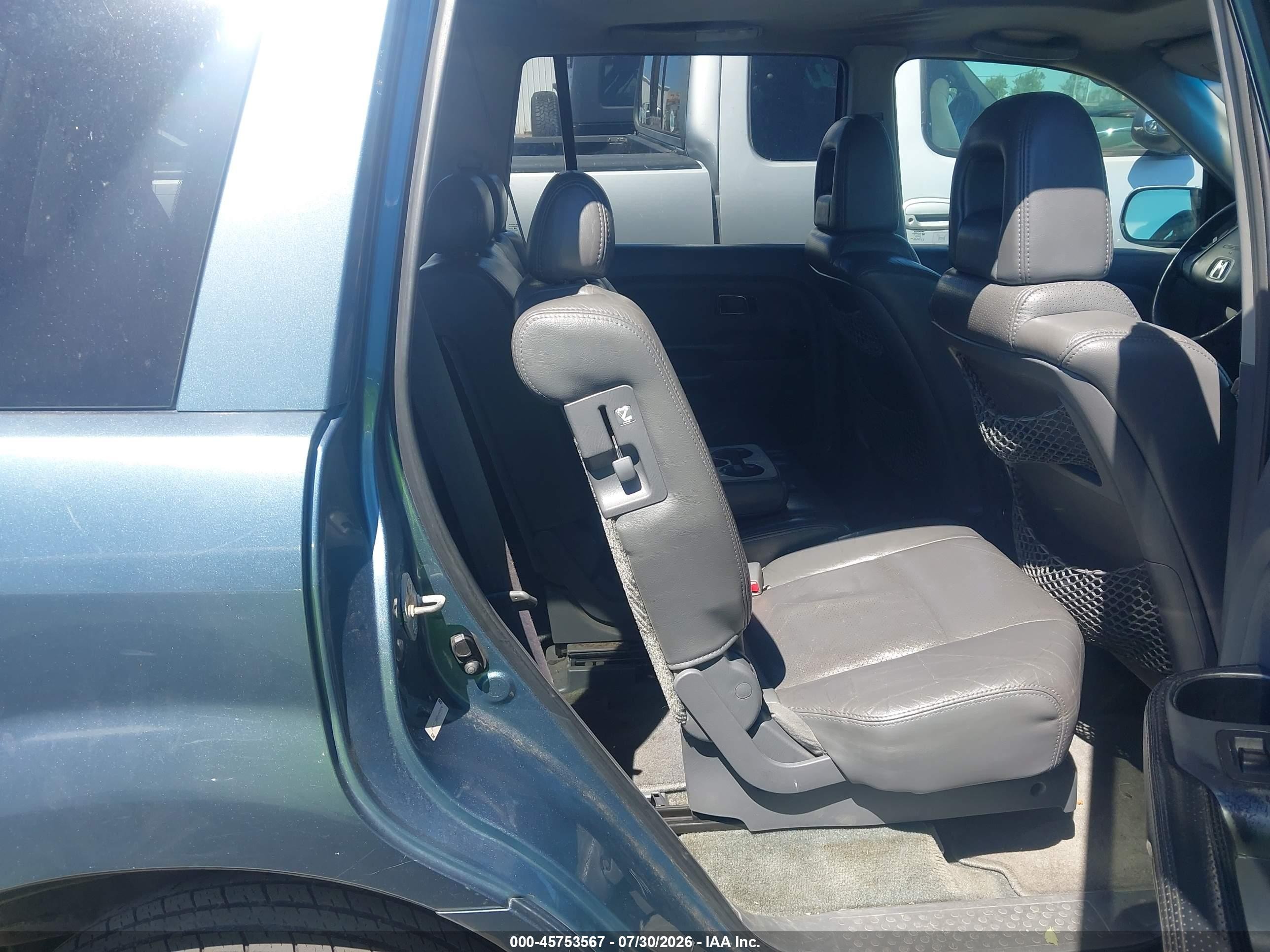 2005 Honda Pilot Ex-l Light Blue vin: 2HKYF18555H540574