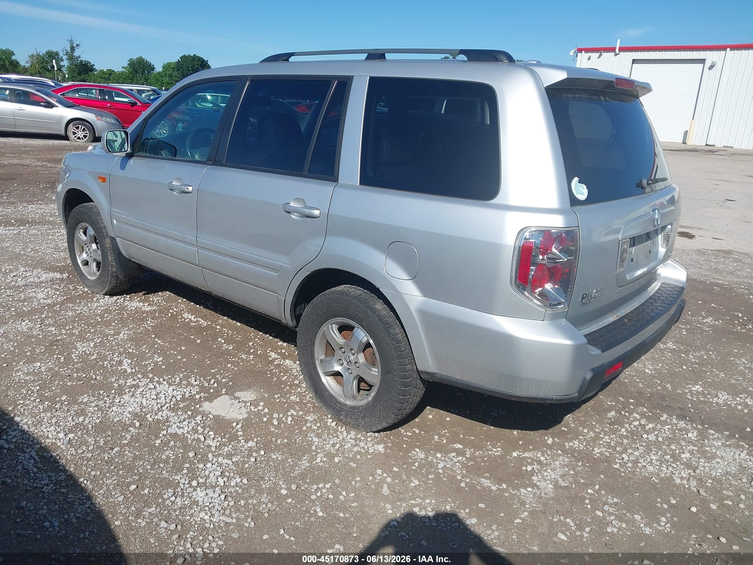2006 Honda Pilot Ex-l Silver vin: 2HKYF18556H506717
