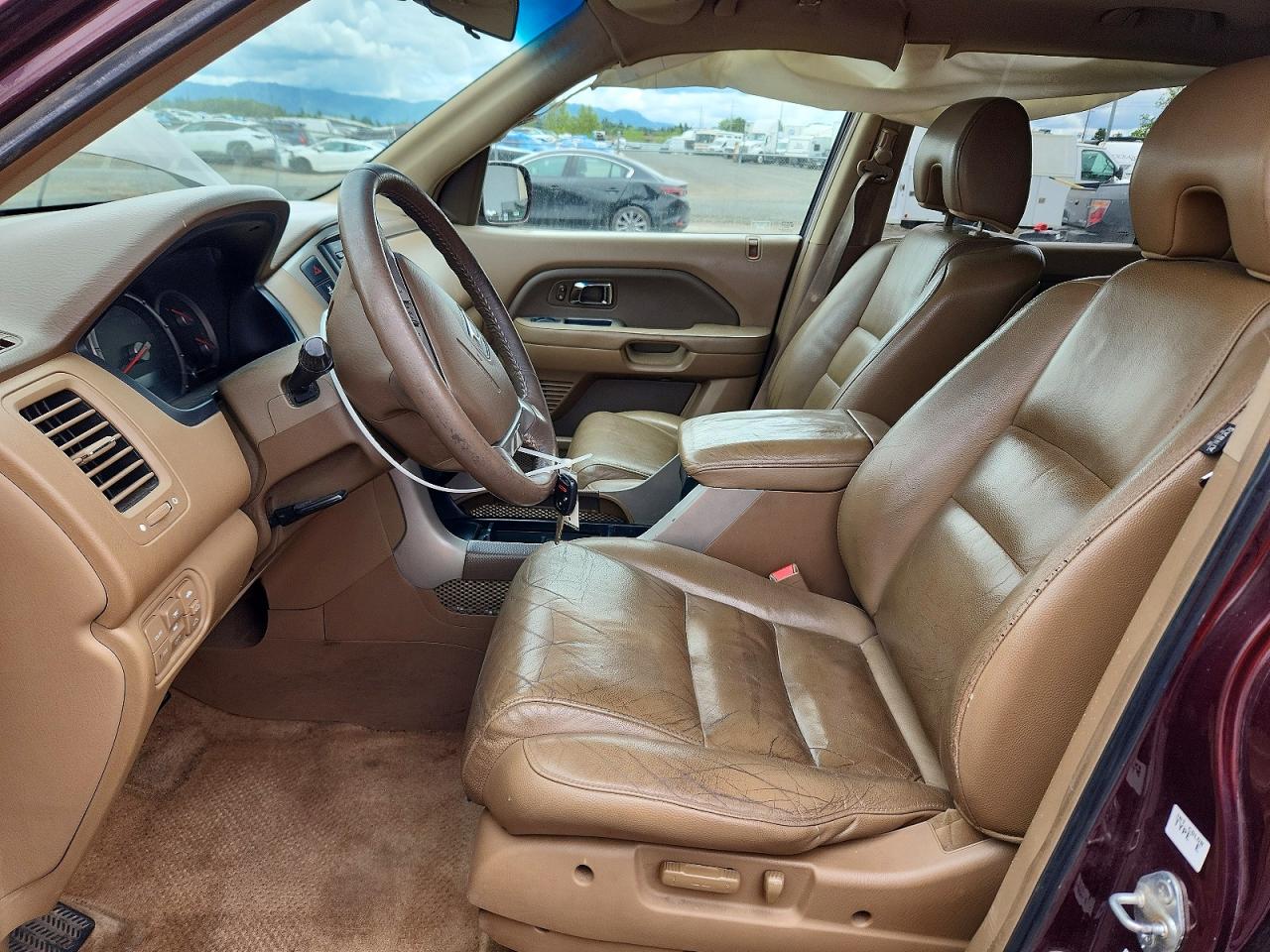 2007 Honda Pilot Exl Maroon vin: 2HKYF18557H502894