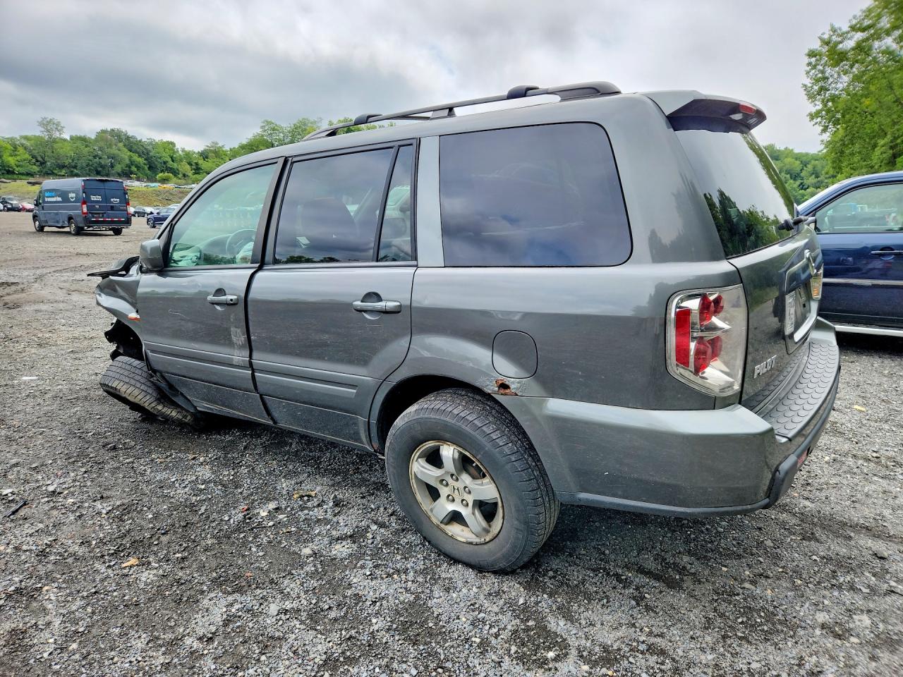 2007 Honda Pilot Exl Gray vin: 2HKYF18557H513054