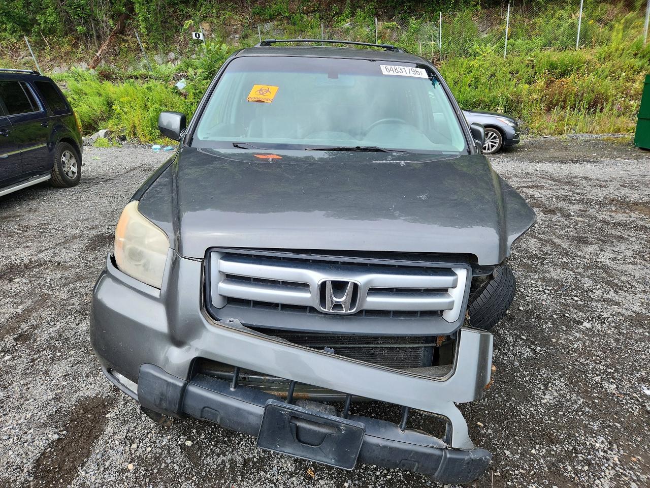 2007 Honda Pilot Exl Gray vin: 2HKYF18557H513054