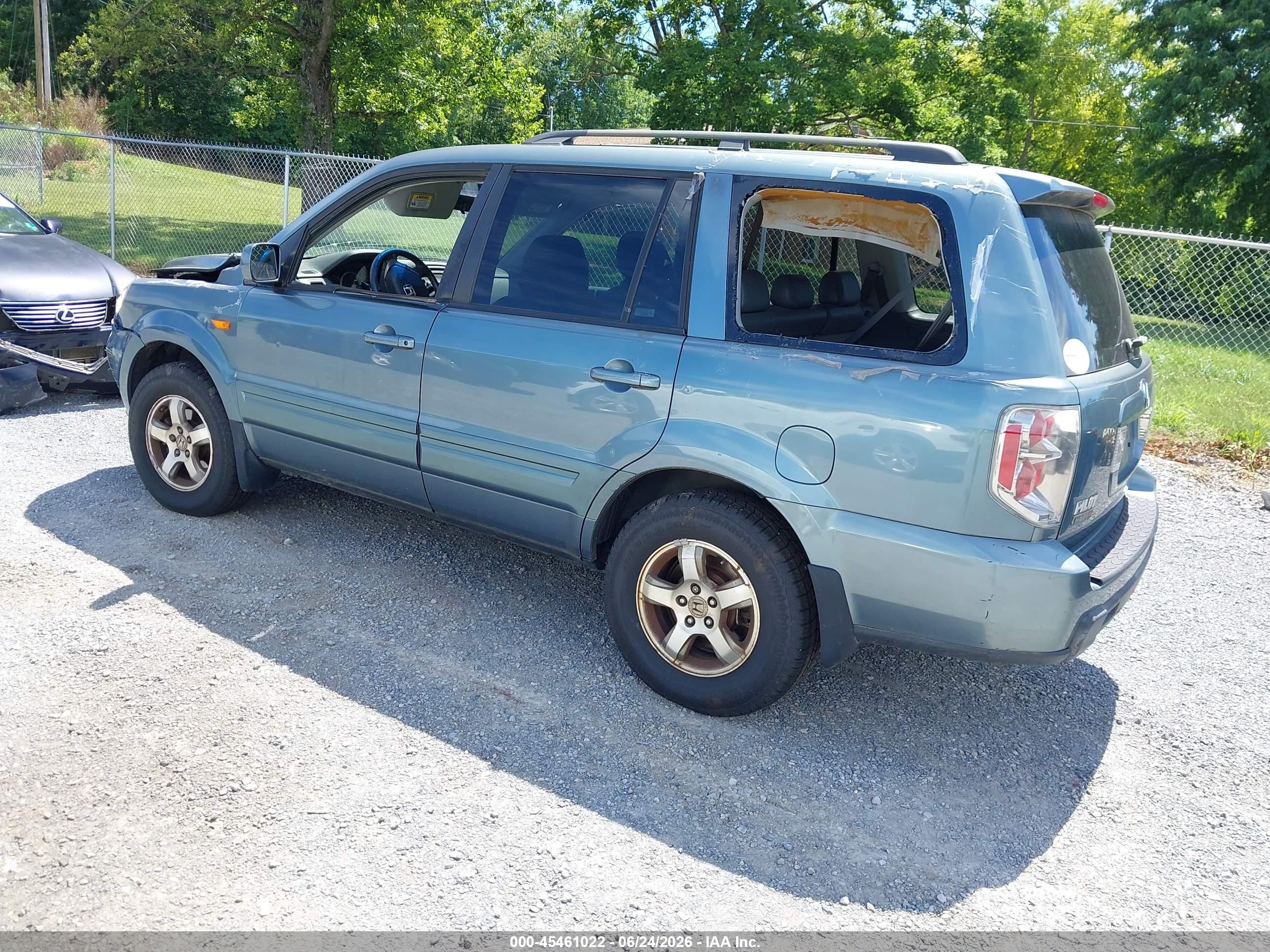 2007 Honda Pilot Ex-l Green vin: 2HKYF18557H517461