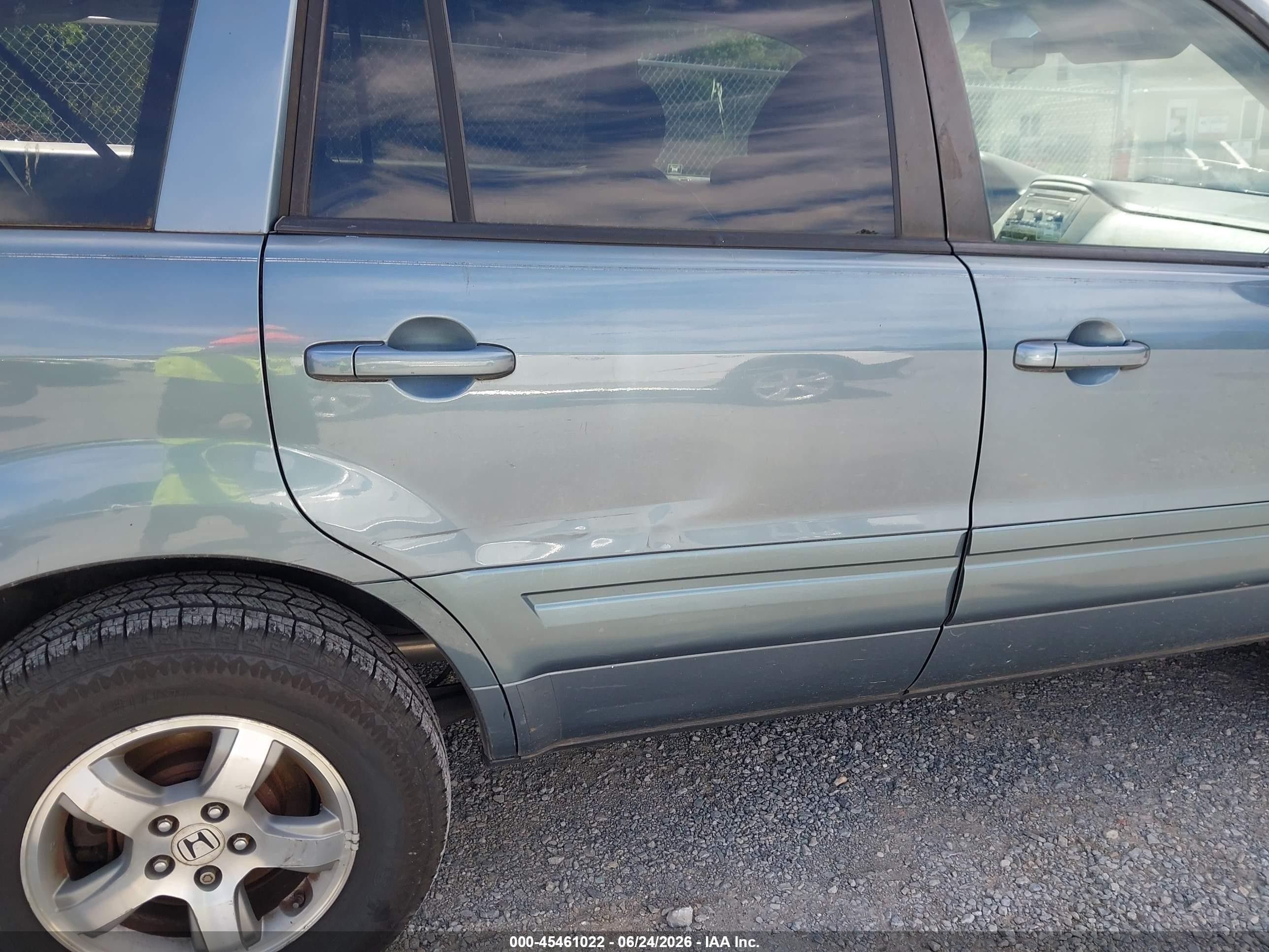 2007 Honda Pilot Ex-l Green vin: 2HKYF18557H517461