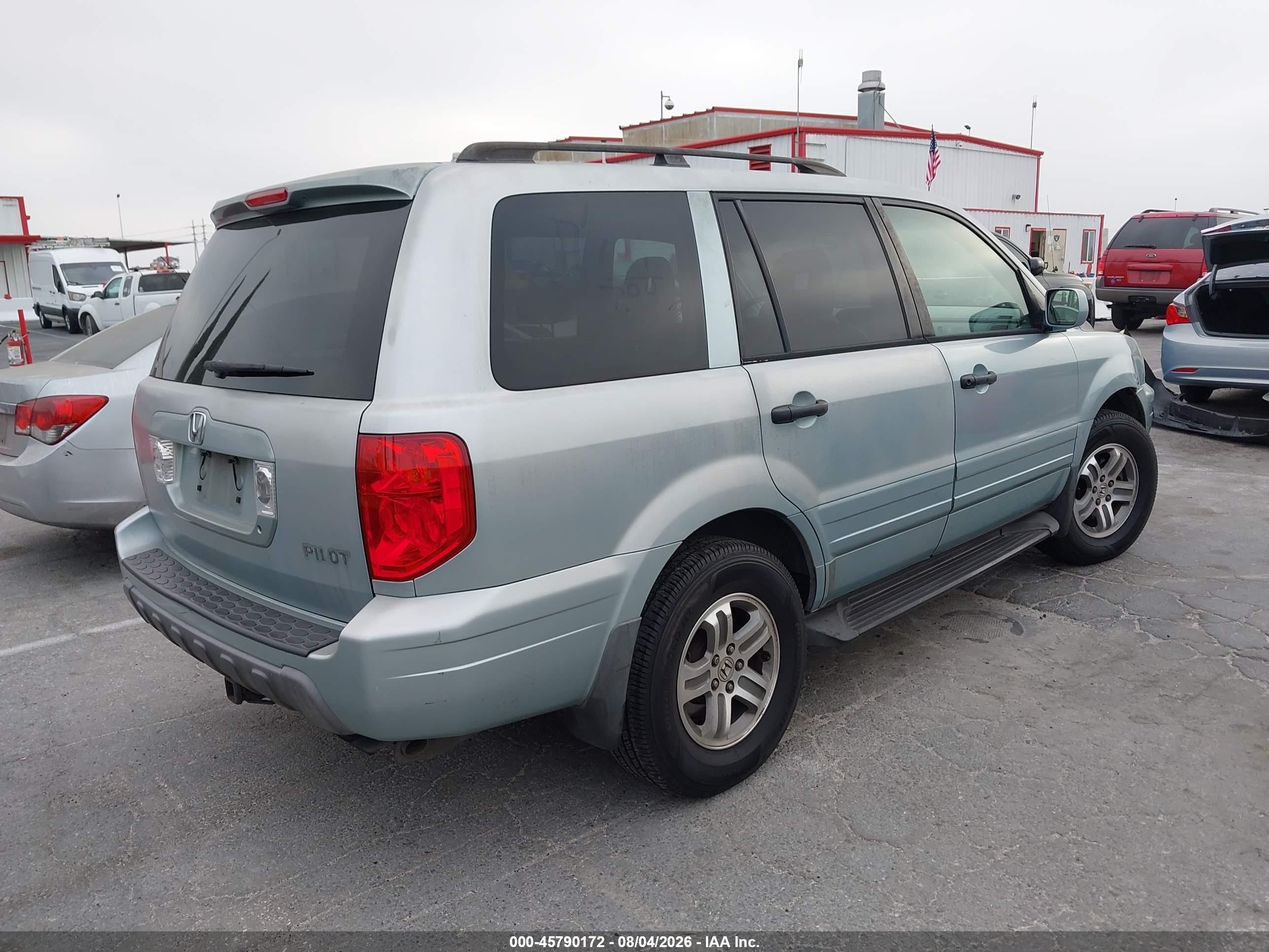 2003 Honda Pilot Ex-l Light Blue vin: 2HKYF18563H537695