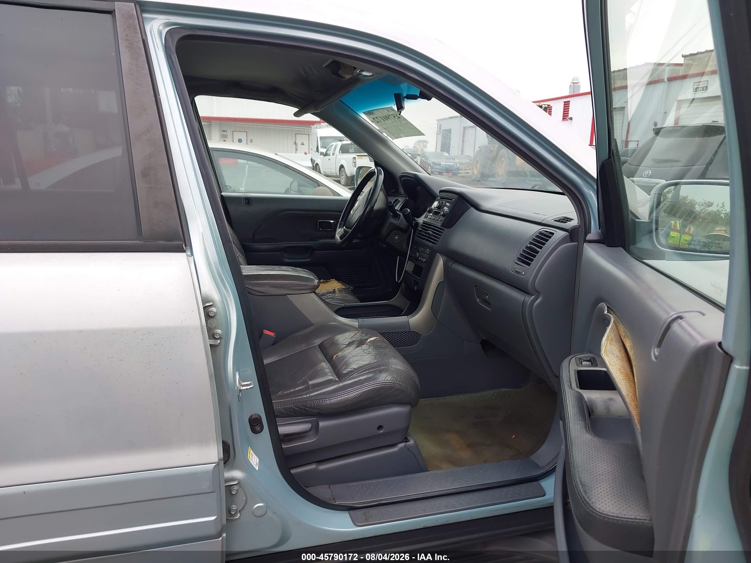 2003 Honda Pilot Ex-l Light Blue vin: 2HKYF18563H537695