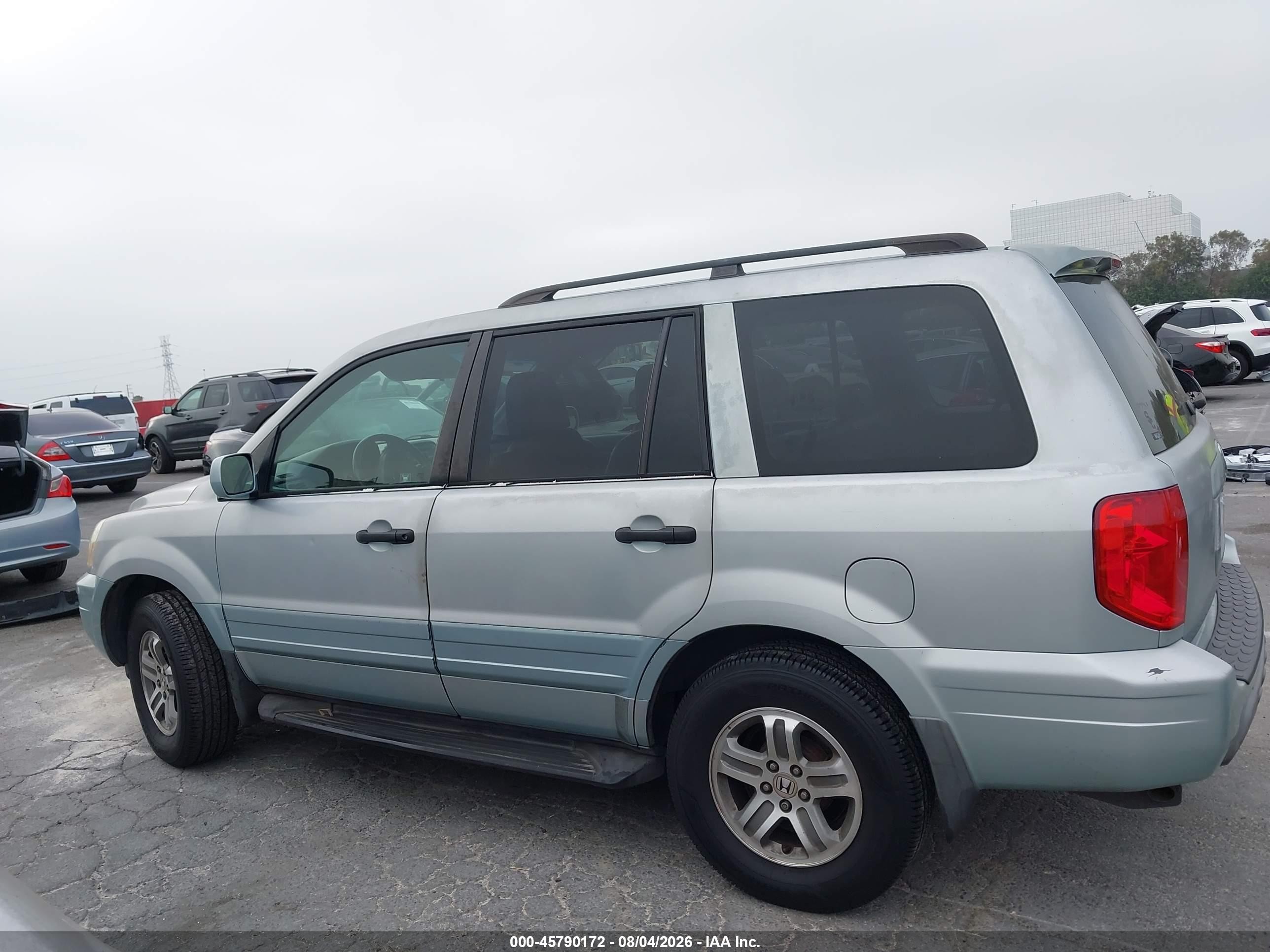 2003 Honda Pilot Ex-l Light Blue vin: 2HKYF18563H537695