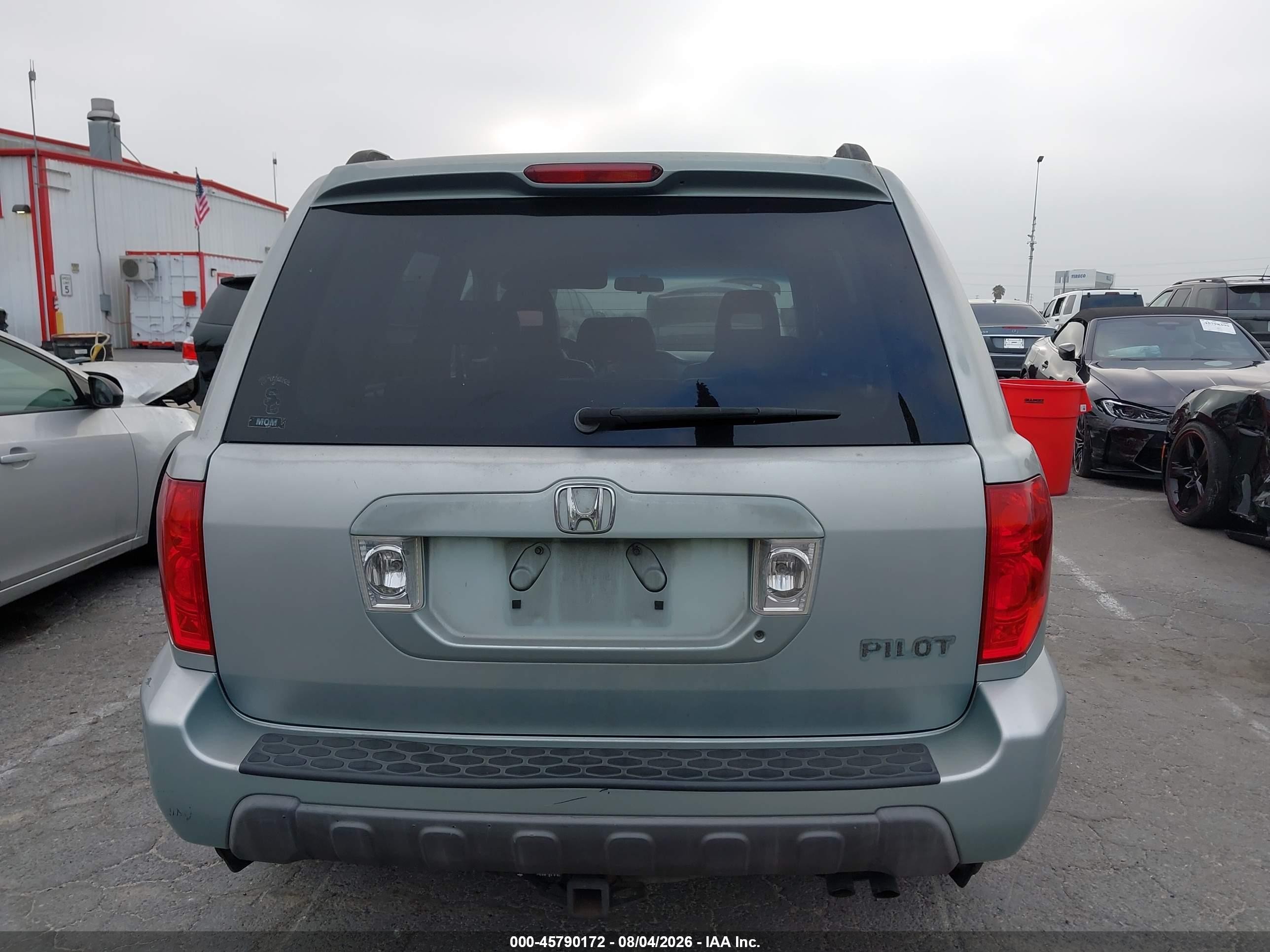2003 Honda Pilot Ex-l Light Blue vin: 2HKYF18563H537695