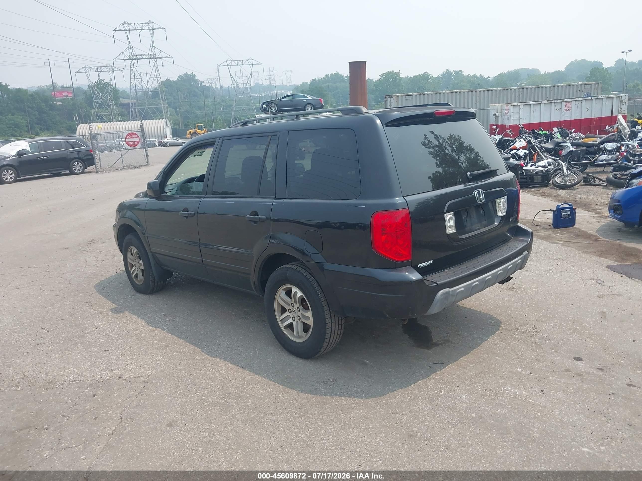 2003 Honda Pilot Ex-l Black vin: 2HKYF18563H556988