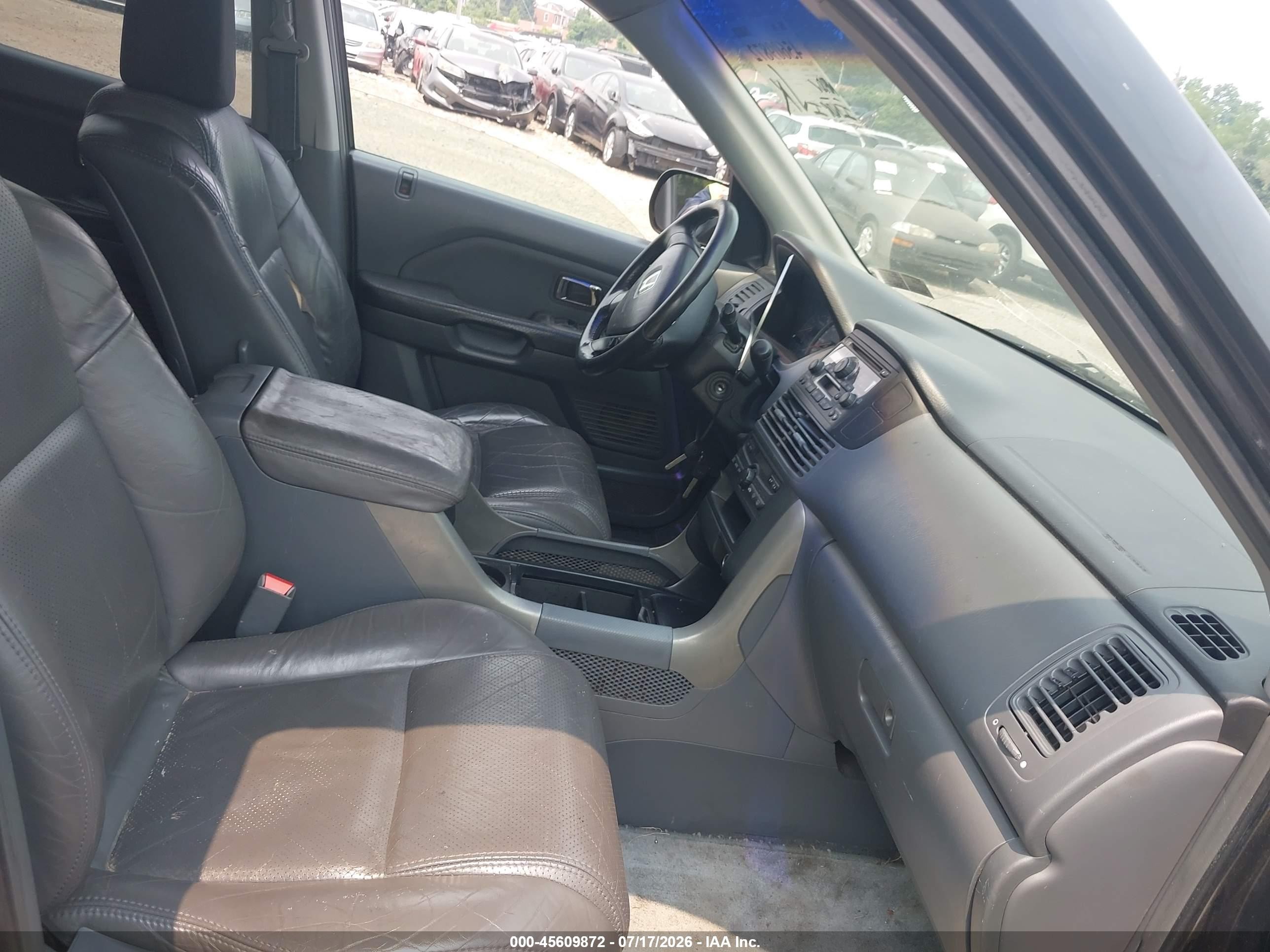 2003 Honda Pilot Ex-l Black vin: 2HKYF18563H556988