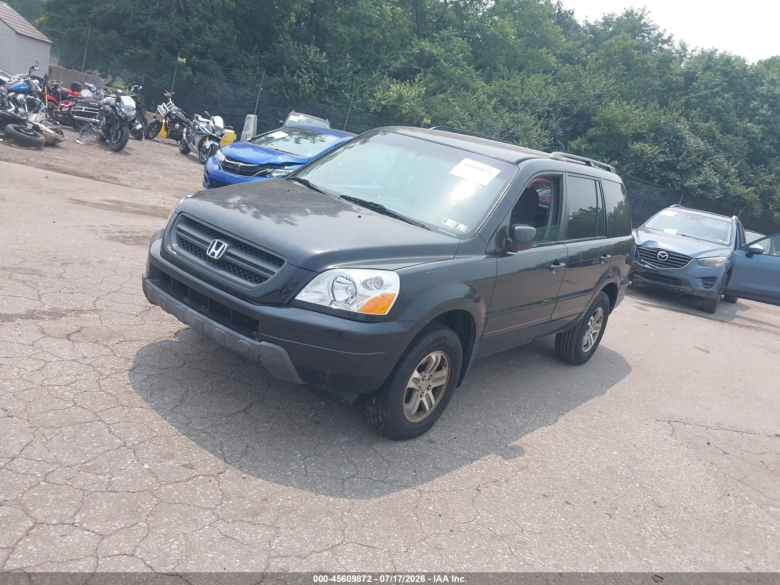 2003 Honda Pilot Ex-l Black vin: 2HKYF18563H556988