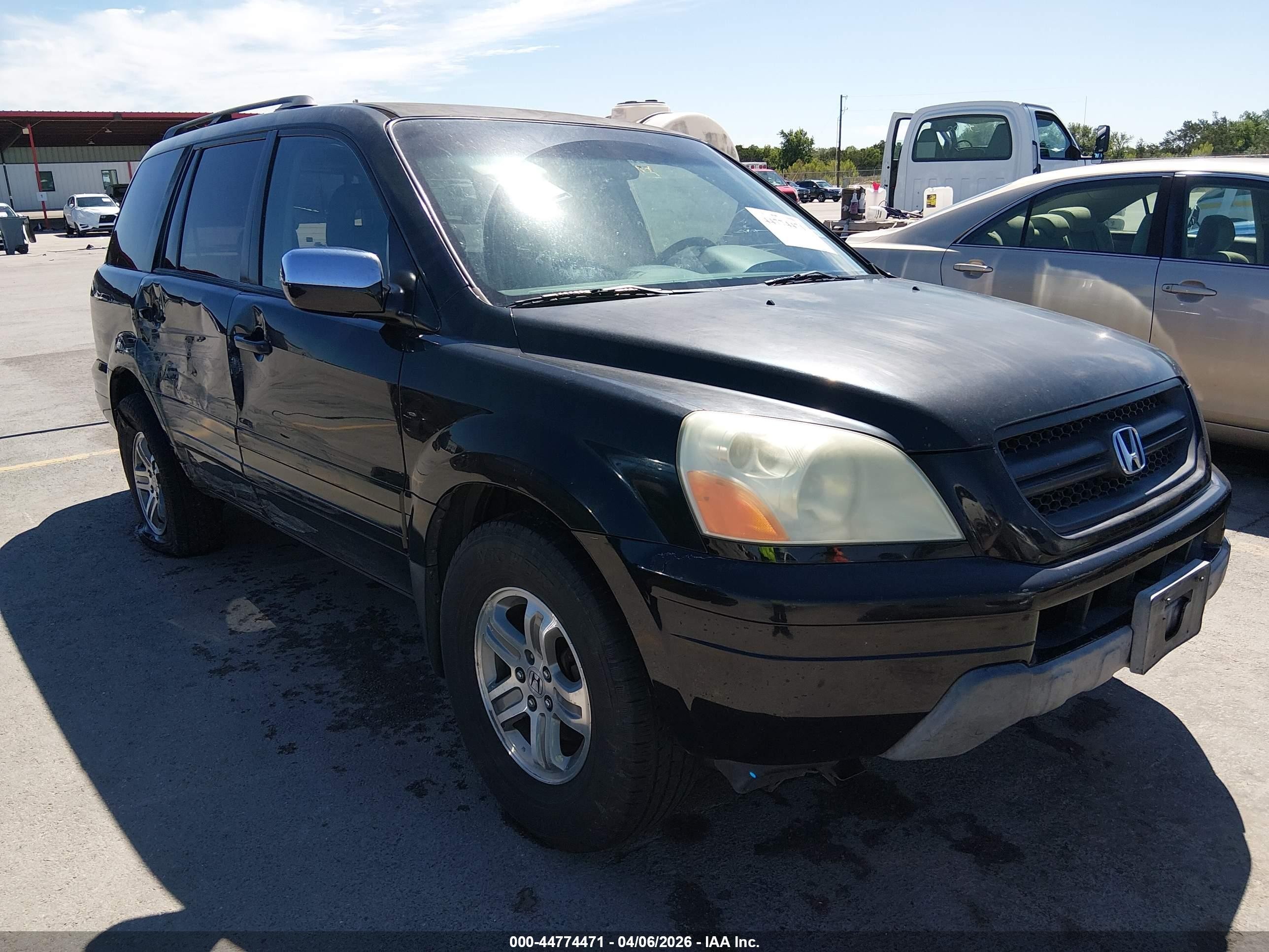 2003 Honda Pilot Ex-l Black vin: 2HKYF18563H558756