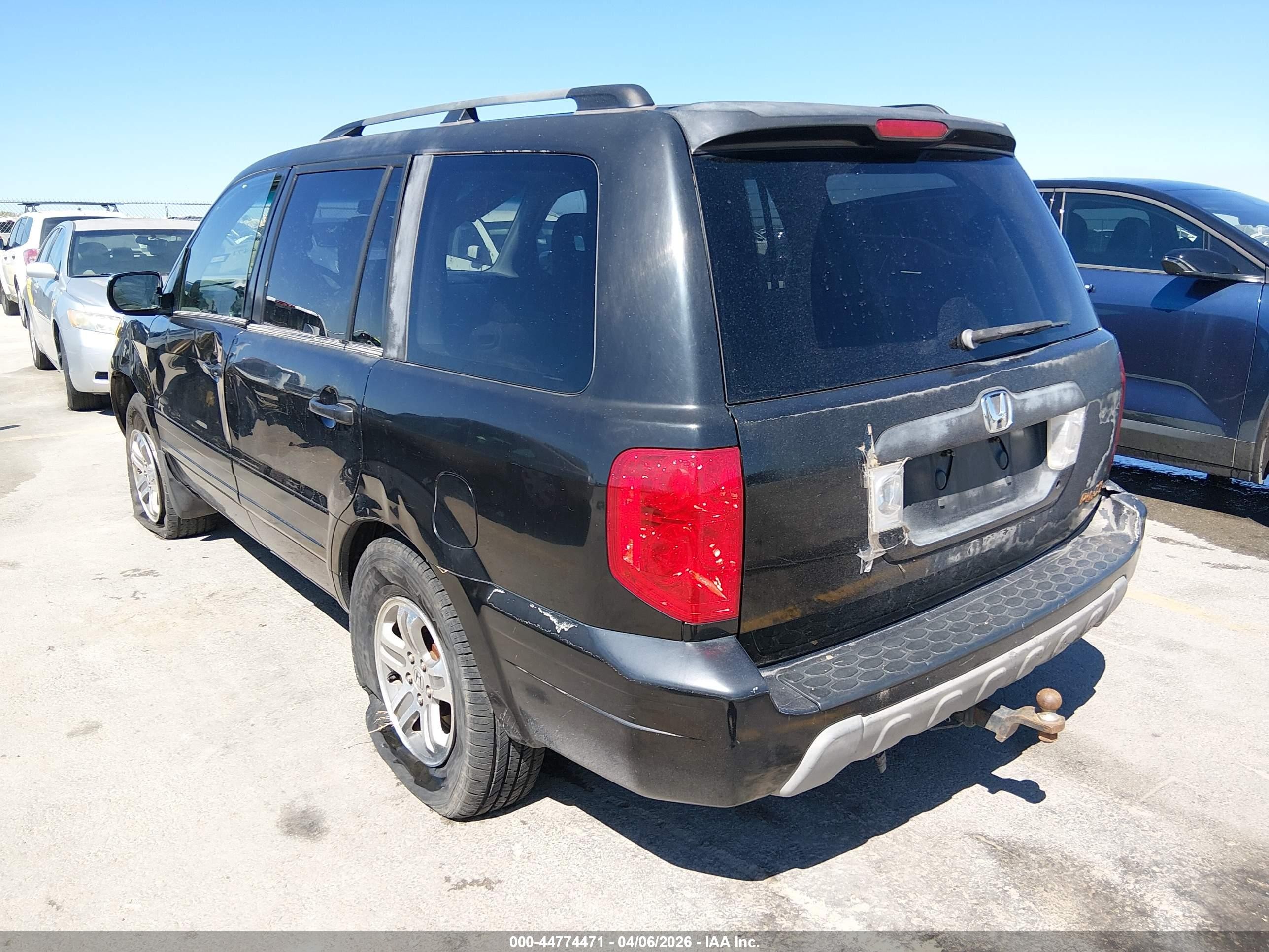 2003 Honda Pilot Ex-l Black vin: 2HKYF18563H558756