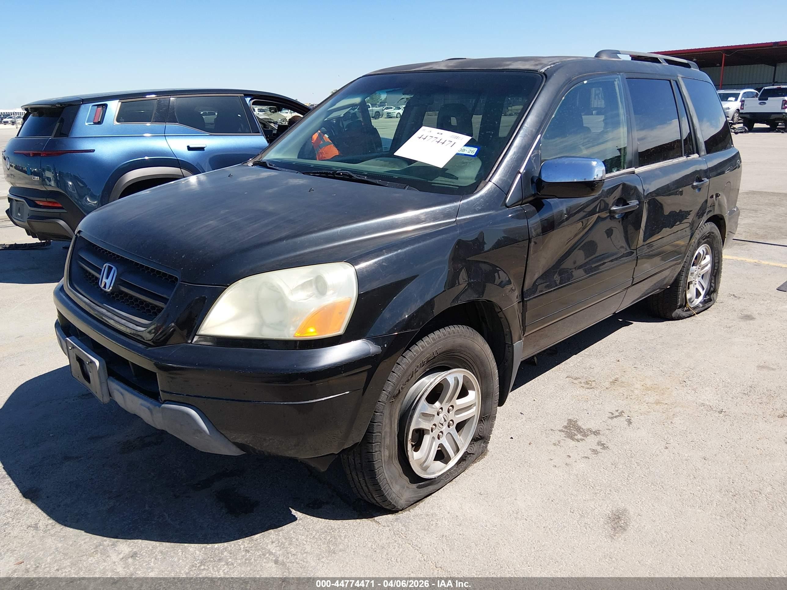 2003 Honda Pilot Ex-l Black vin: 2HKYF18563H558756