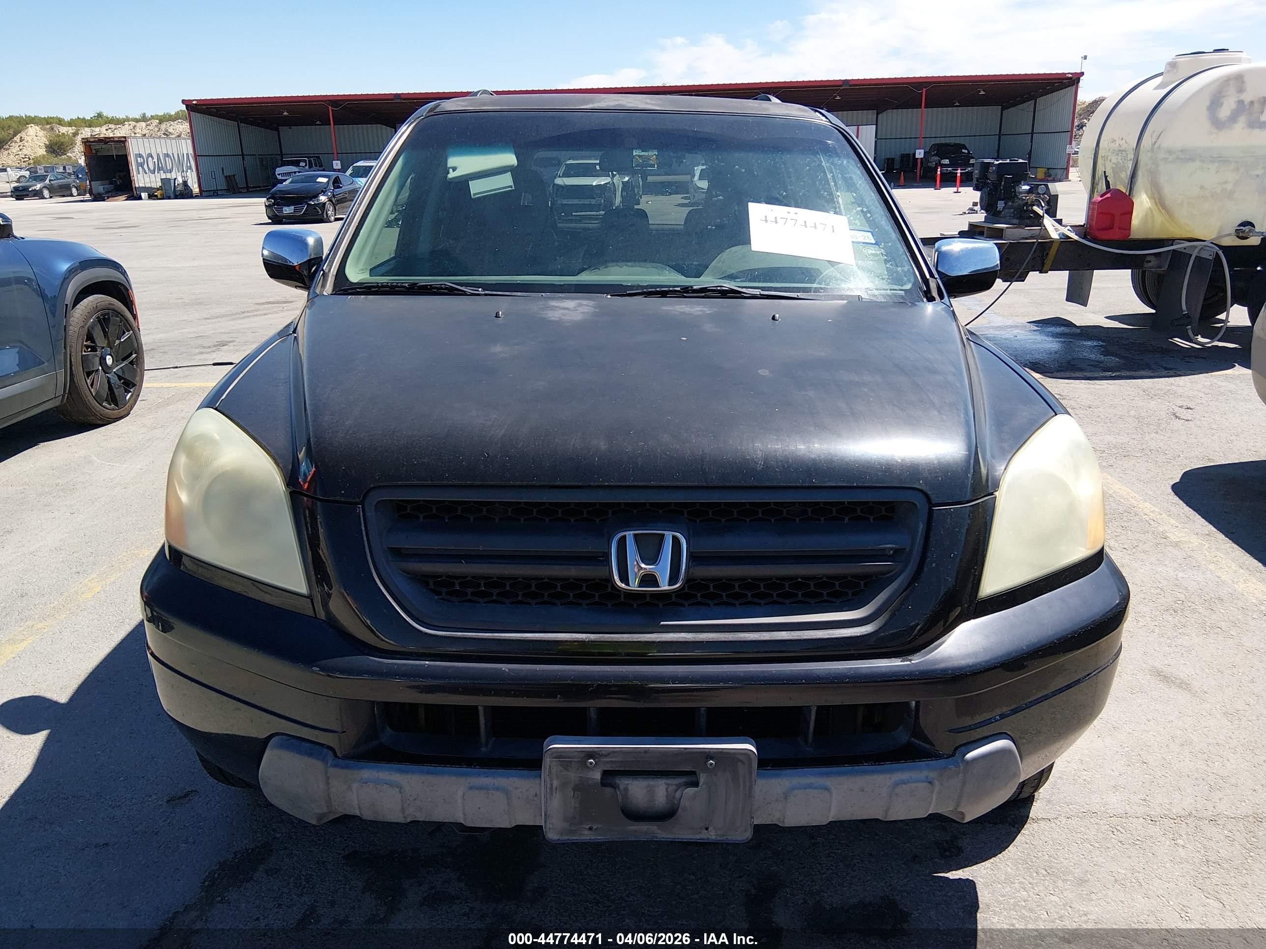 2003 Honda Pilot Ex-l Black vin: 2HKYF18563H558756