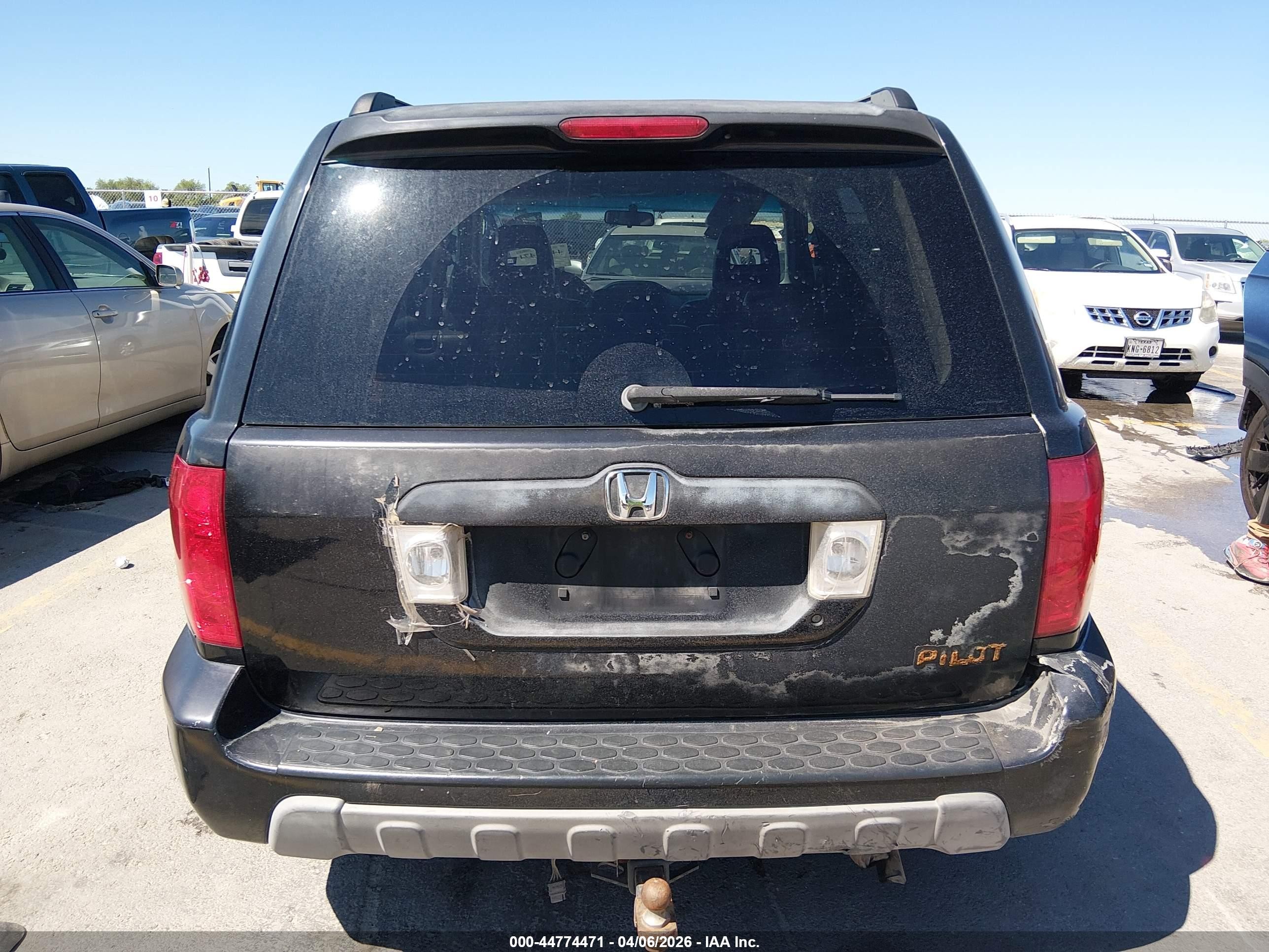 2003 Honda Pilot Ex-l Black vin: 2HKYF18563H558756