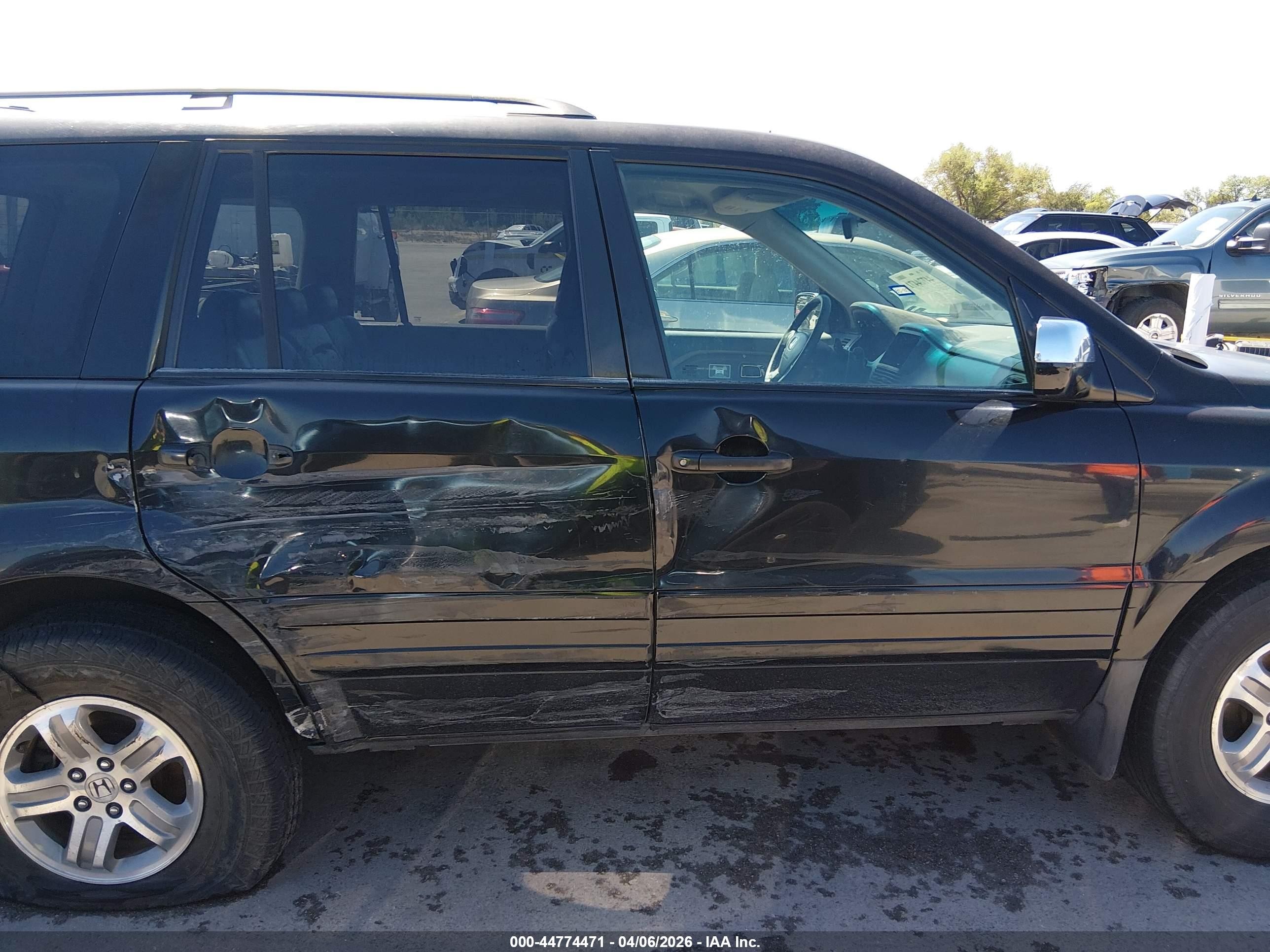 2003 Honda Pilot Ex-l Black vin: 2HKYF18563H558756